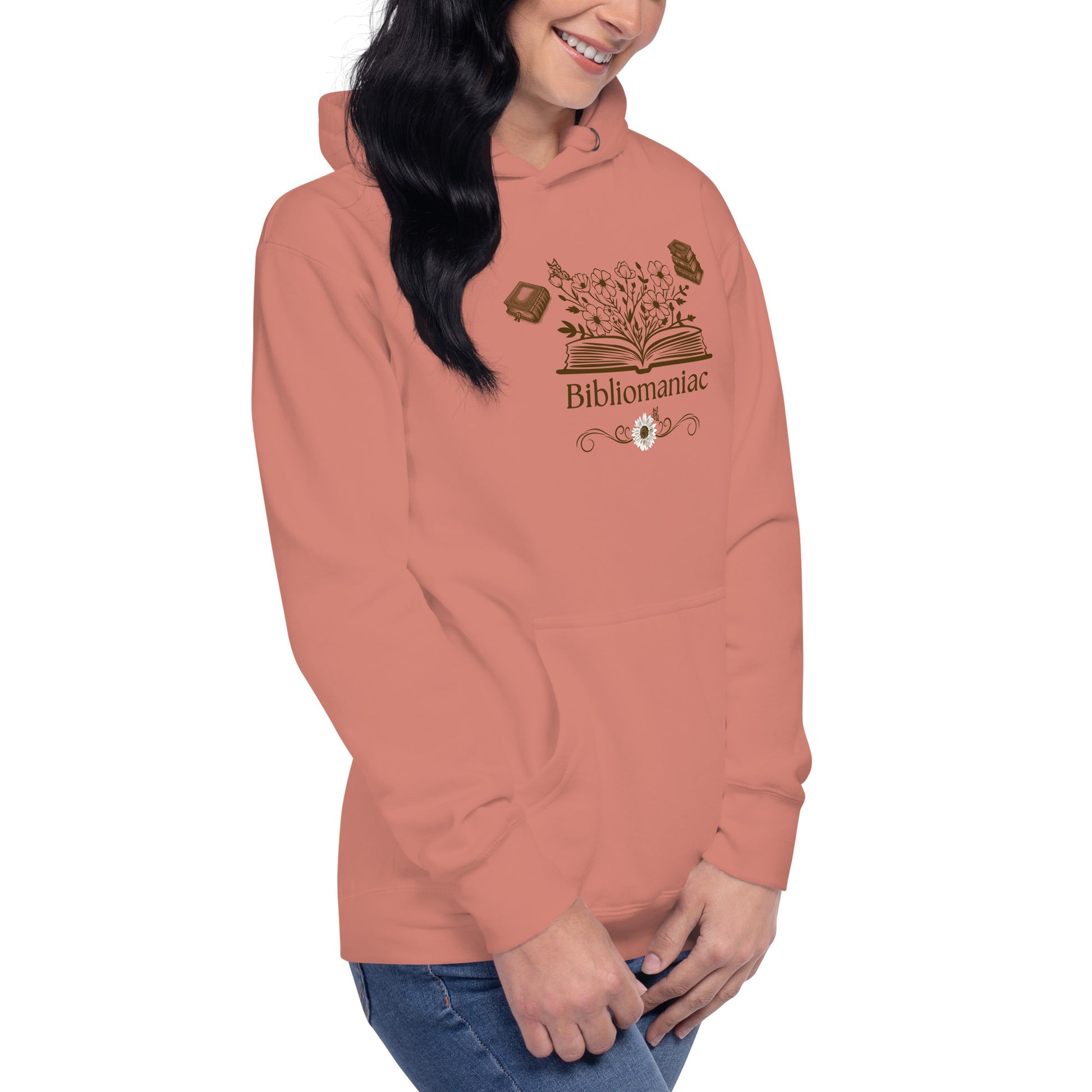 Bibliomaniac Book Lover Unisex Hoodie by EraofInk