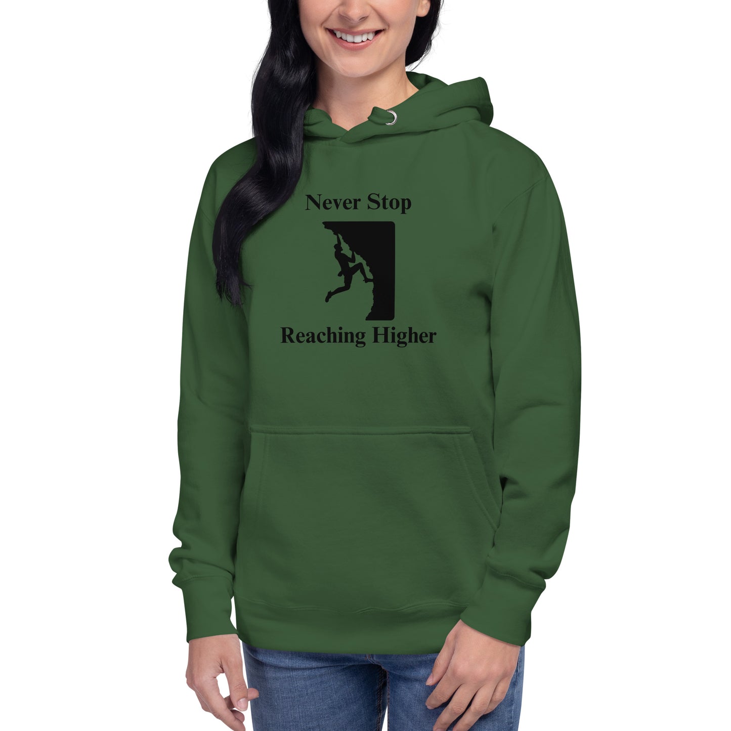 Never Stop Reaching Higher Unisex Hoodie by EraofInk