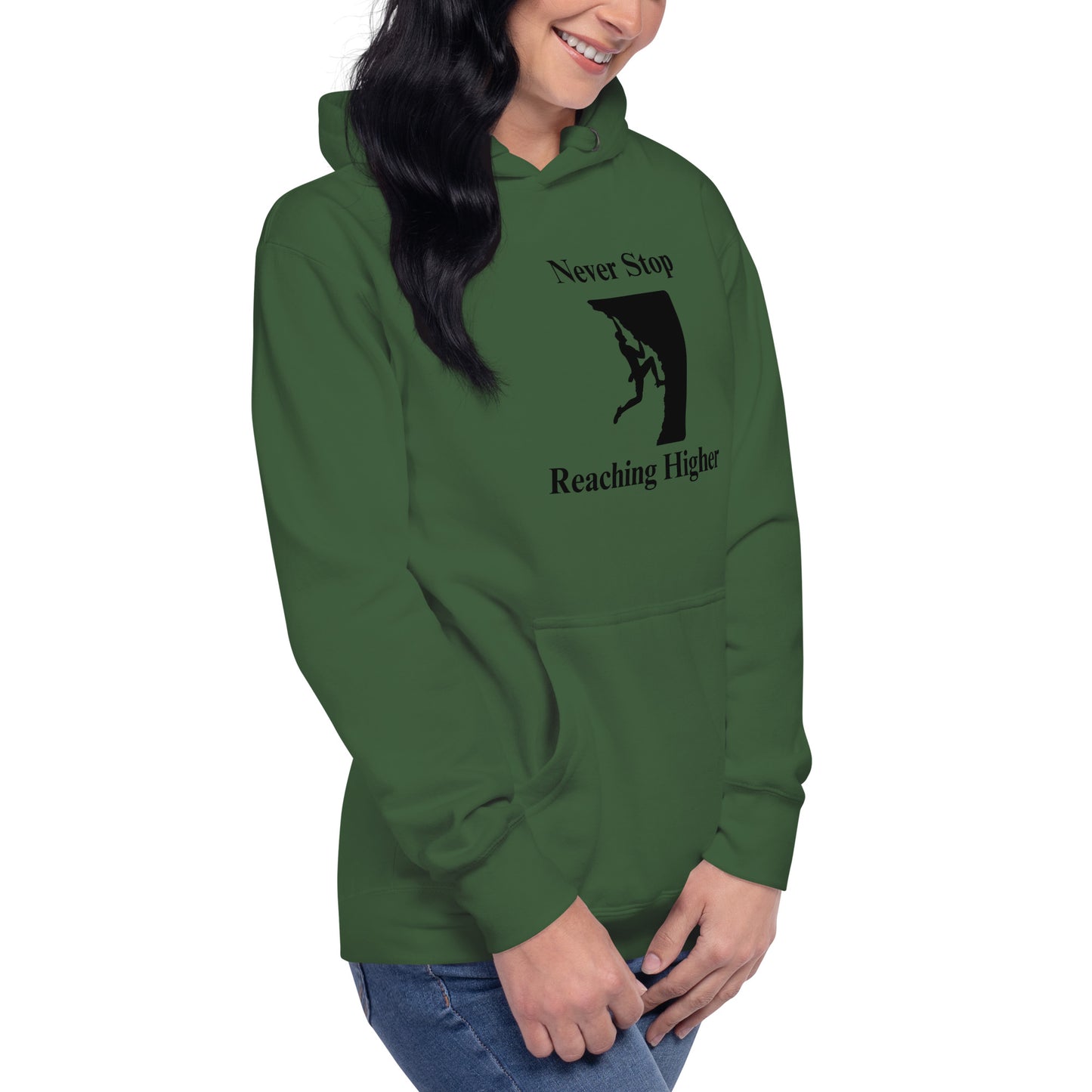 Never Stop Reaching Higher Unisex Hoodie by EraofInk