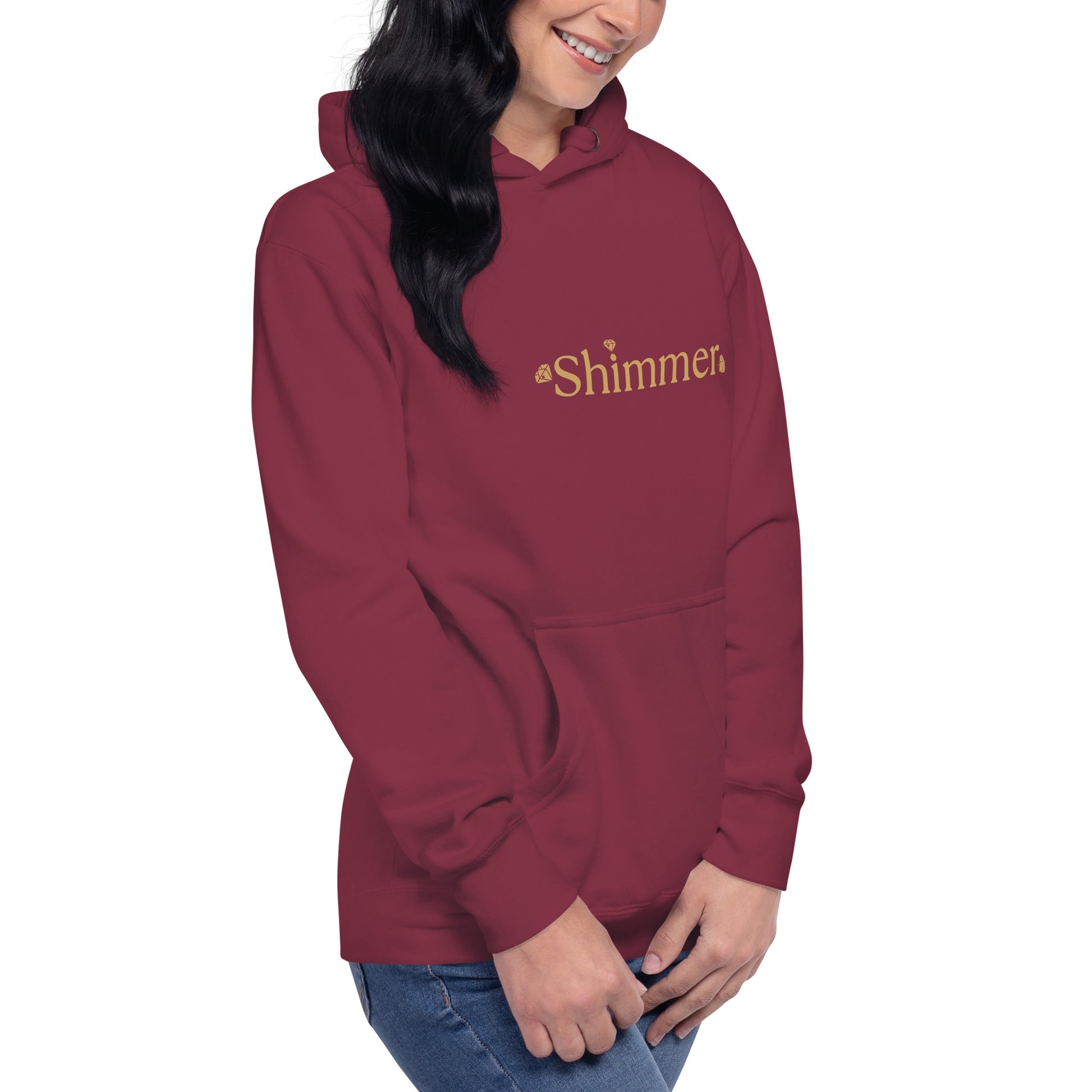 Shimmer UNIQUE TRENDY Design MUST SEE Back Side Unisex Hoodie by EraofInk