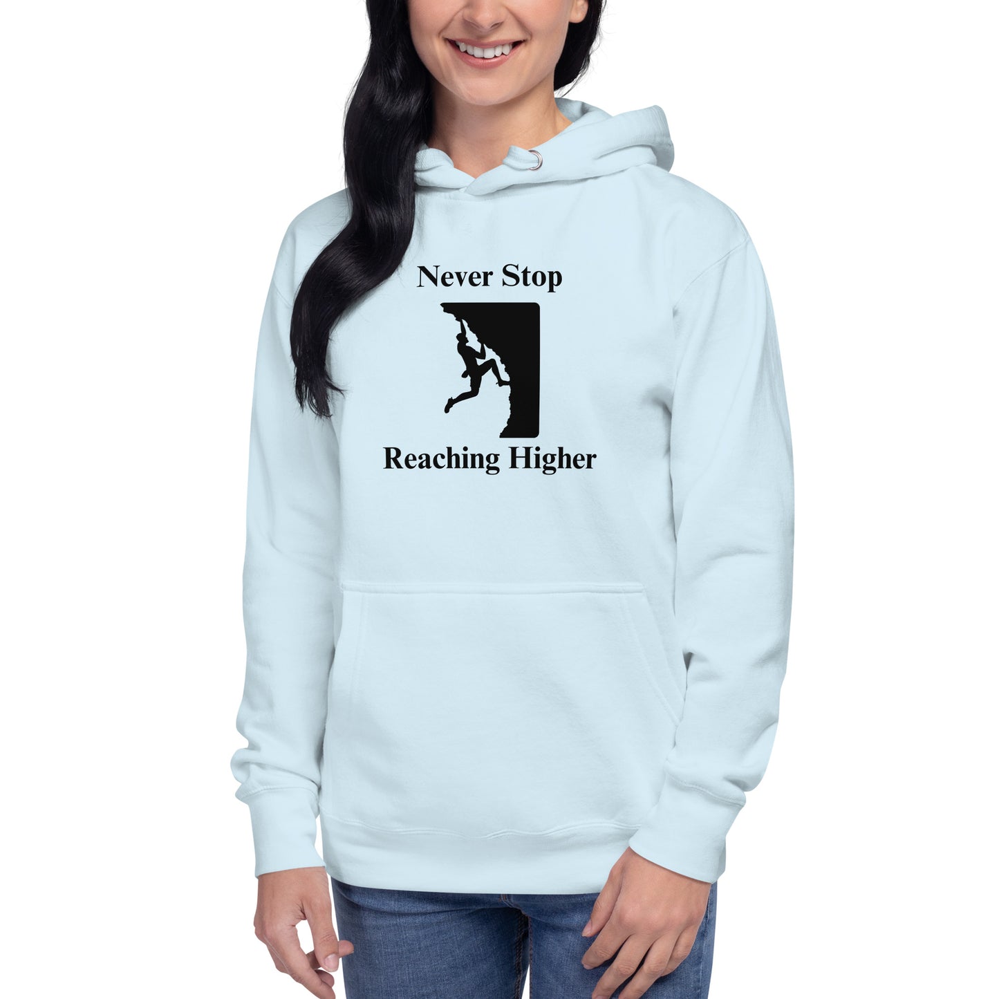 Never Stop Reaching Higher Unisex Hoodie by EraofInk