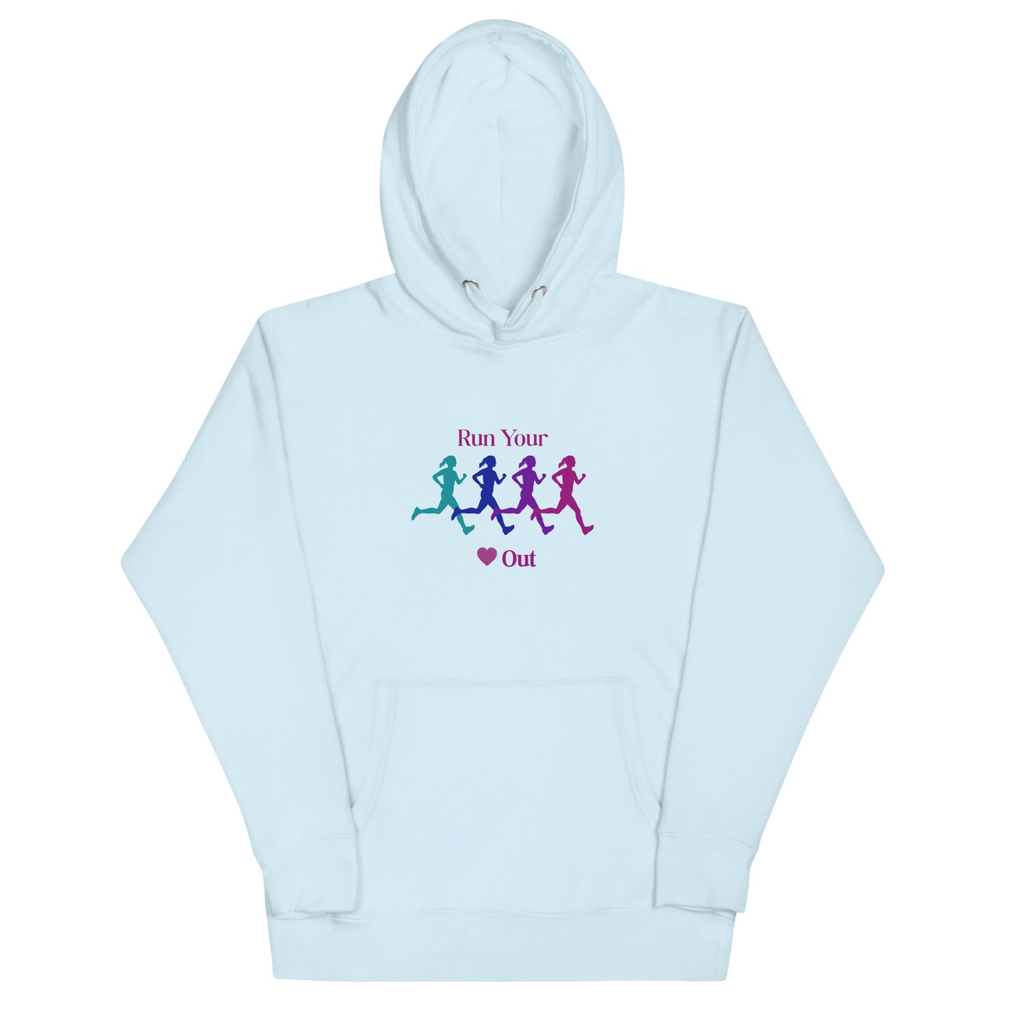 Run Your Heart Out Unisex Hoodie by EraofInk