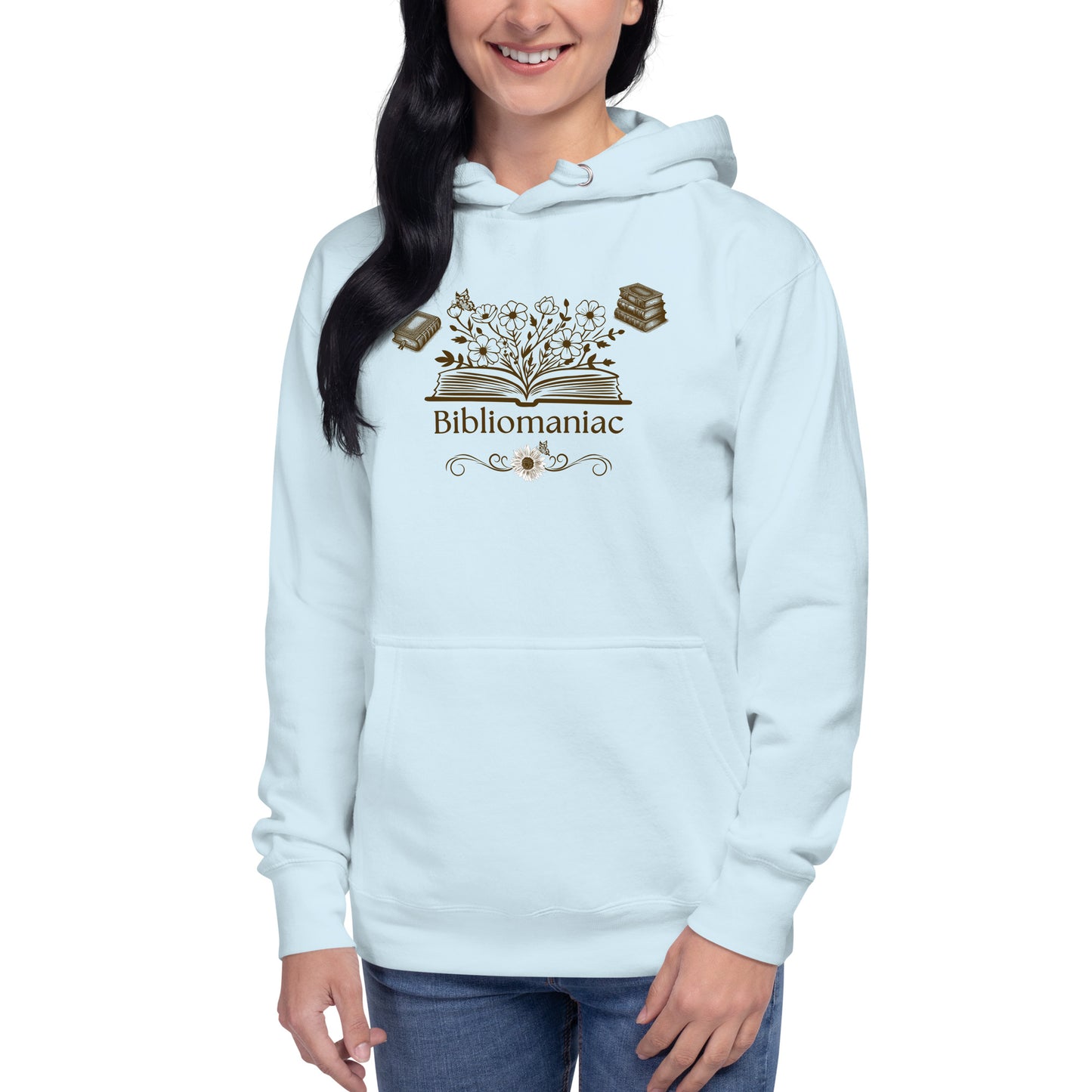 Bibliomaniac Book Lover Unisex Hoodie by EraofInk