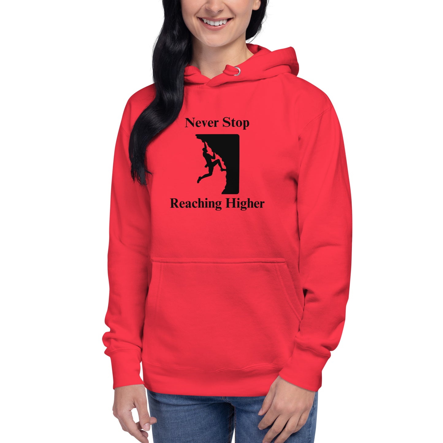 Never Stop Reaching Higher Unisex Hoodie by EraofInk
