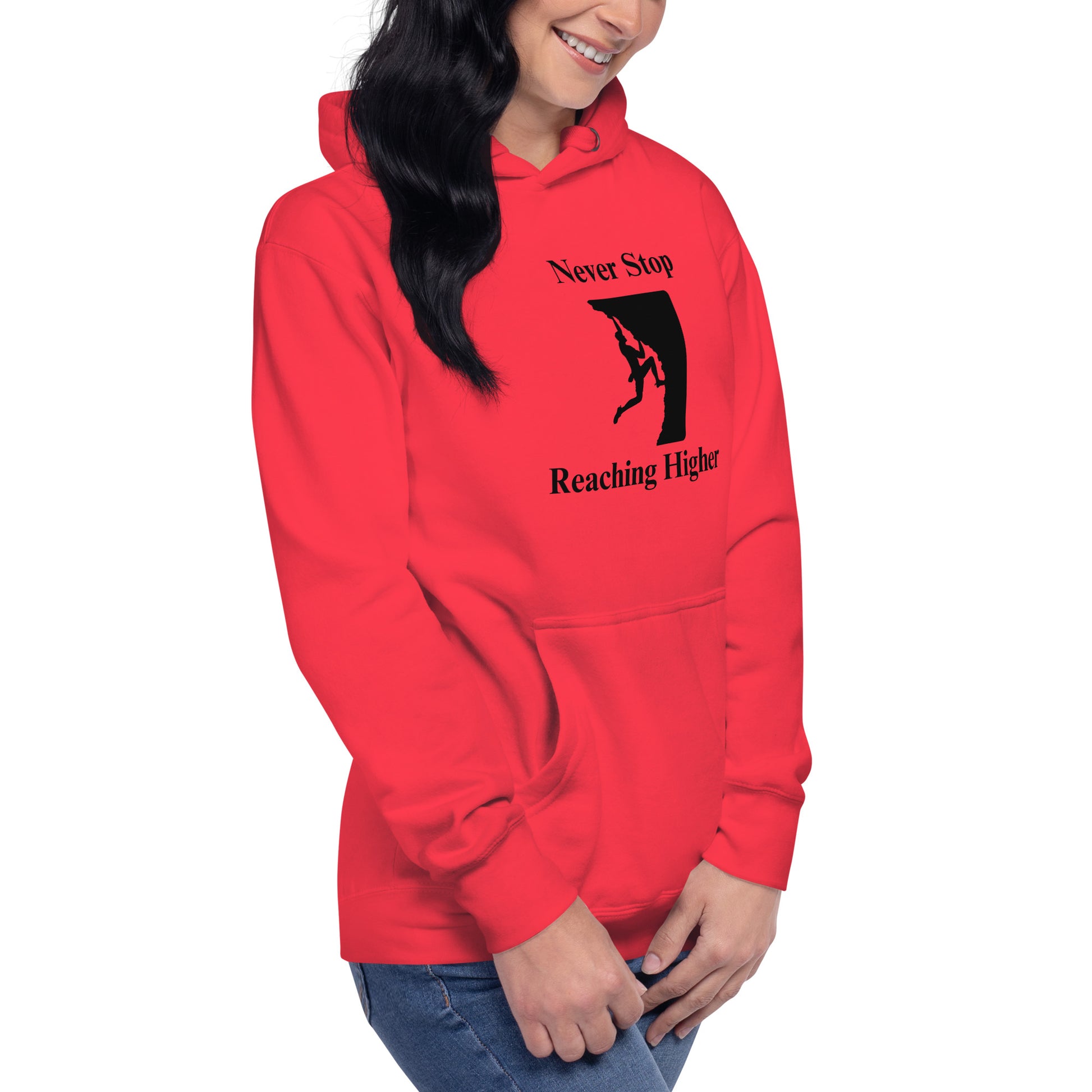 Never Stop Reaching Higher Unisex Hoodie by EraofInk