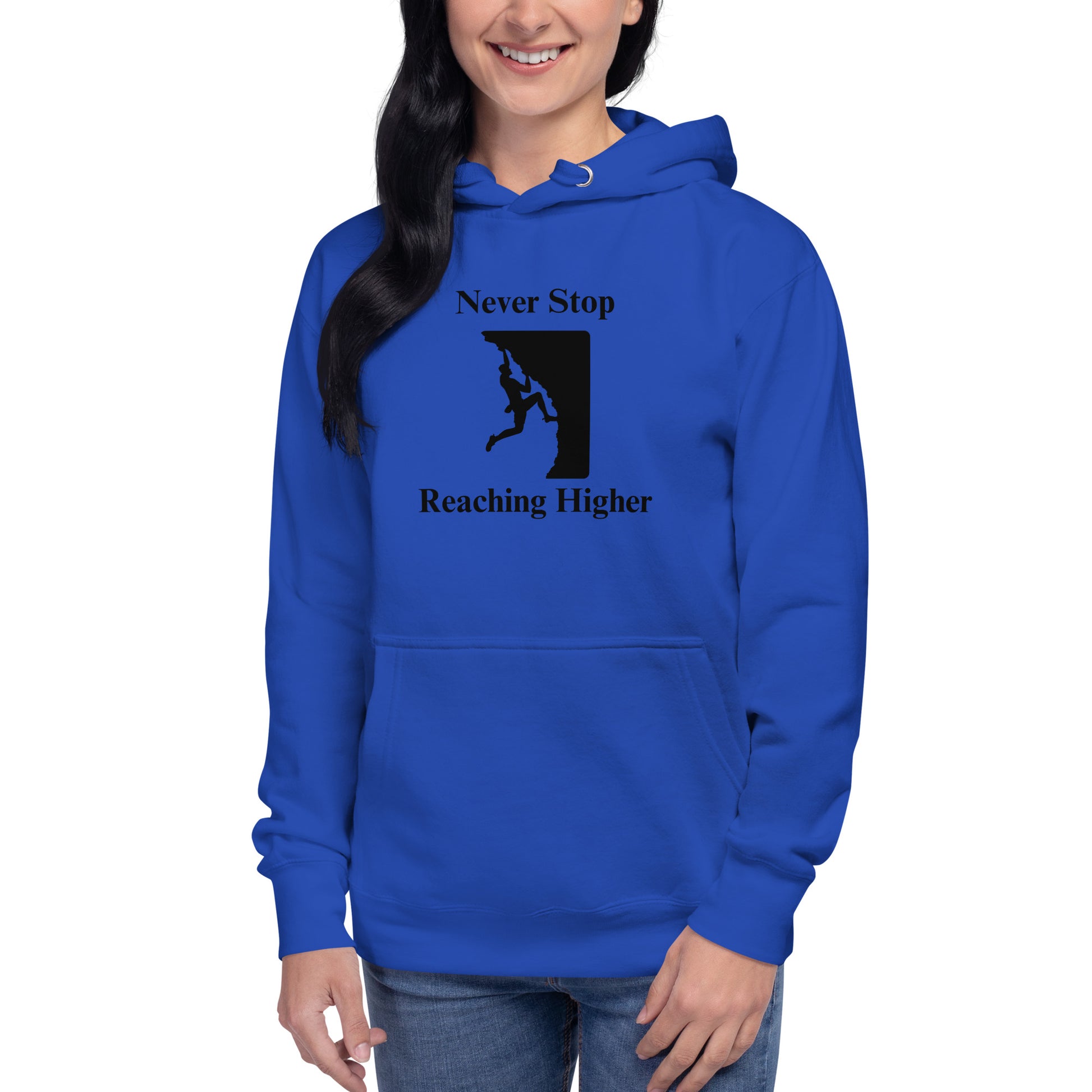 Never Stop Reaching Higher Unisex Hoodie by EraofInk