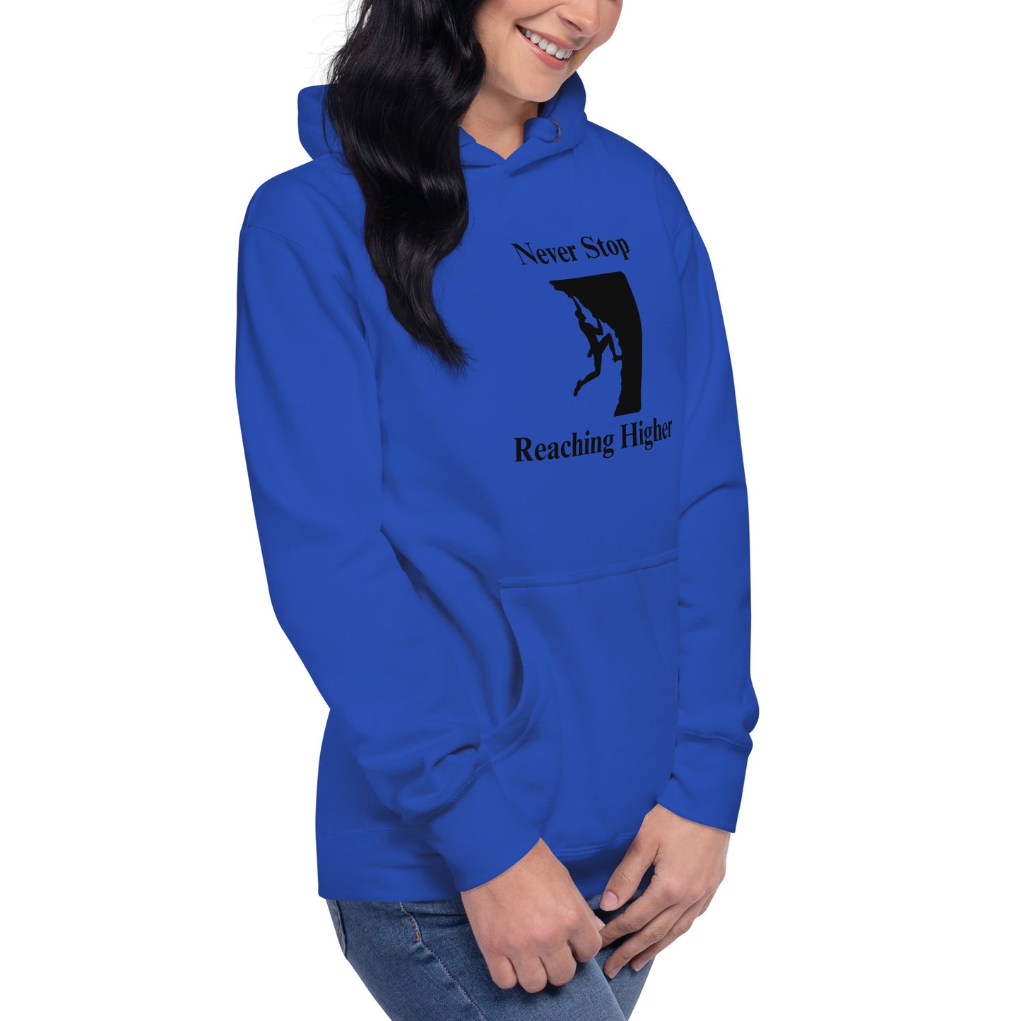 Never Stop Reaching Higher Unisex Hoodie by EraofInk