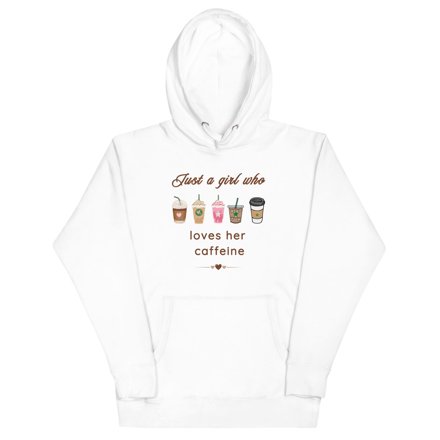 Just A Girl Who Loves Her Caffeine Unisex Hoodie by EraofInk