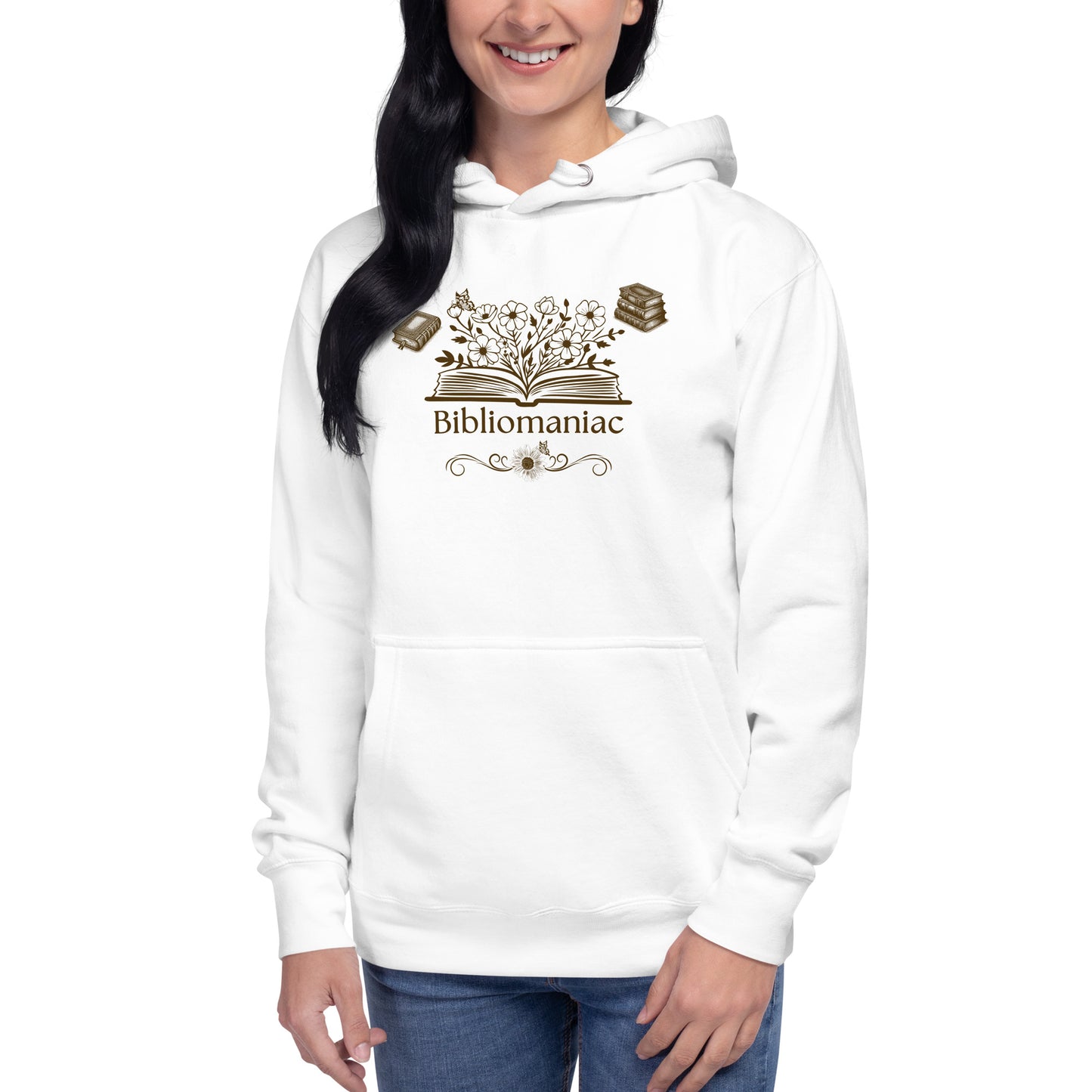 Bibliomaniac Book Lover Unisex Hoodie by EraofInk