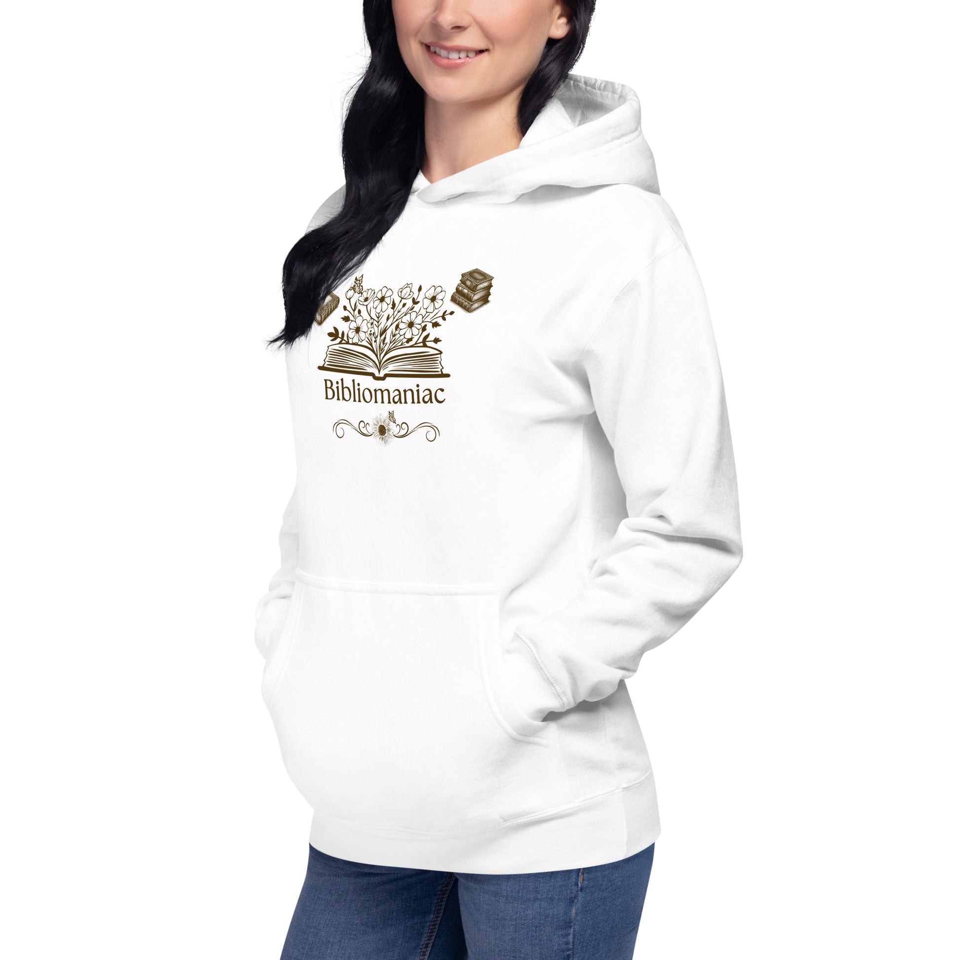 Bibliomaniac Book Lover Unisex Hoodie by EraofInk