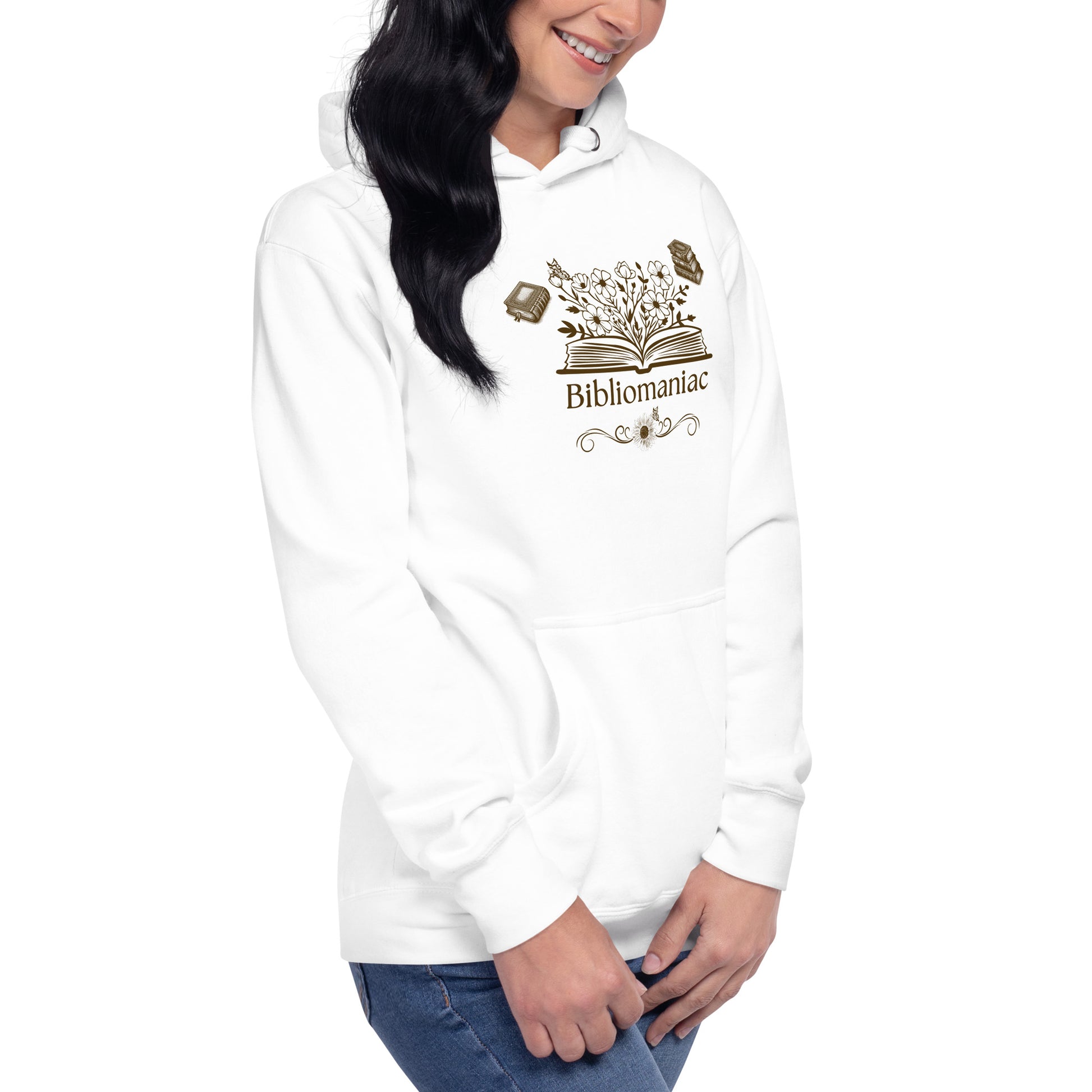 Bibliomaniac Book Lover Unisex Hoodie by EraofInk