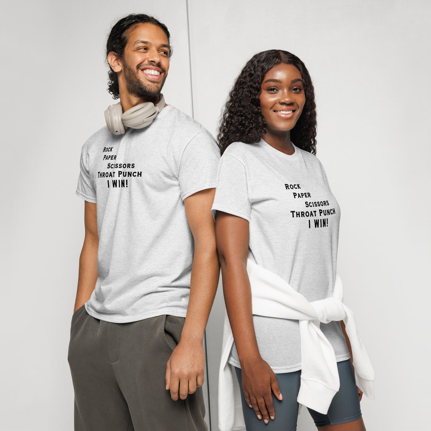 Who Wants to Play Rock Paper Scissors Throat Punch? DryBlend® Tee by EraofInk