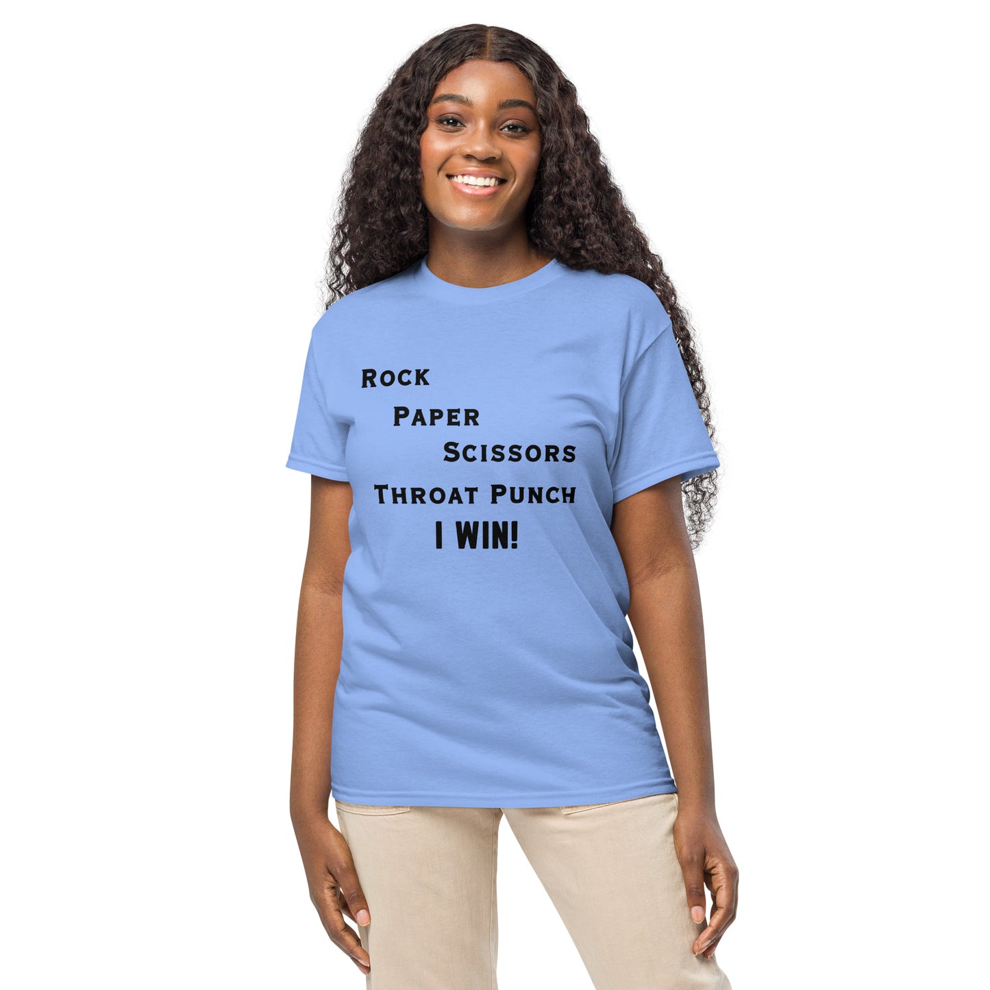 Rock Paper Scissors Throat Punch - I Win DryBlend® Tee by EraofInk