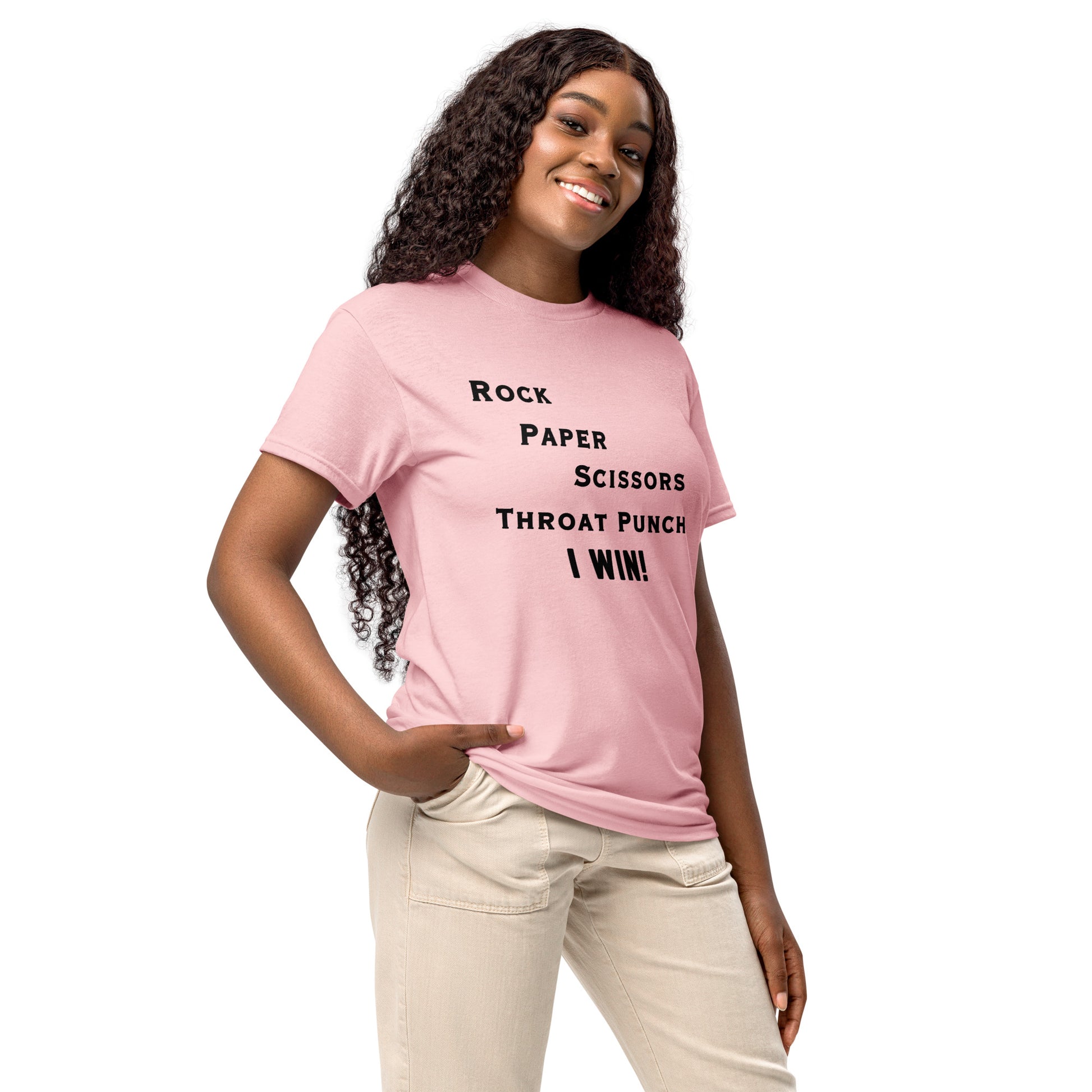 Rock Paper Scissors Throat Punch - I Win DryBlend® Tee by EraofInk