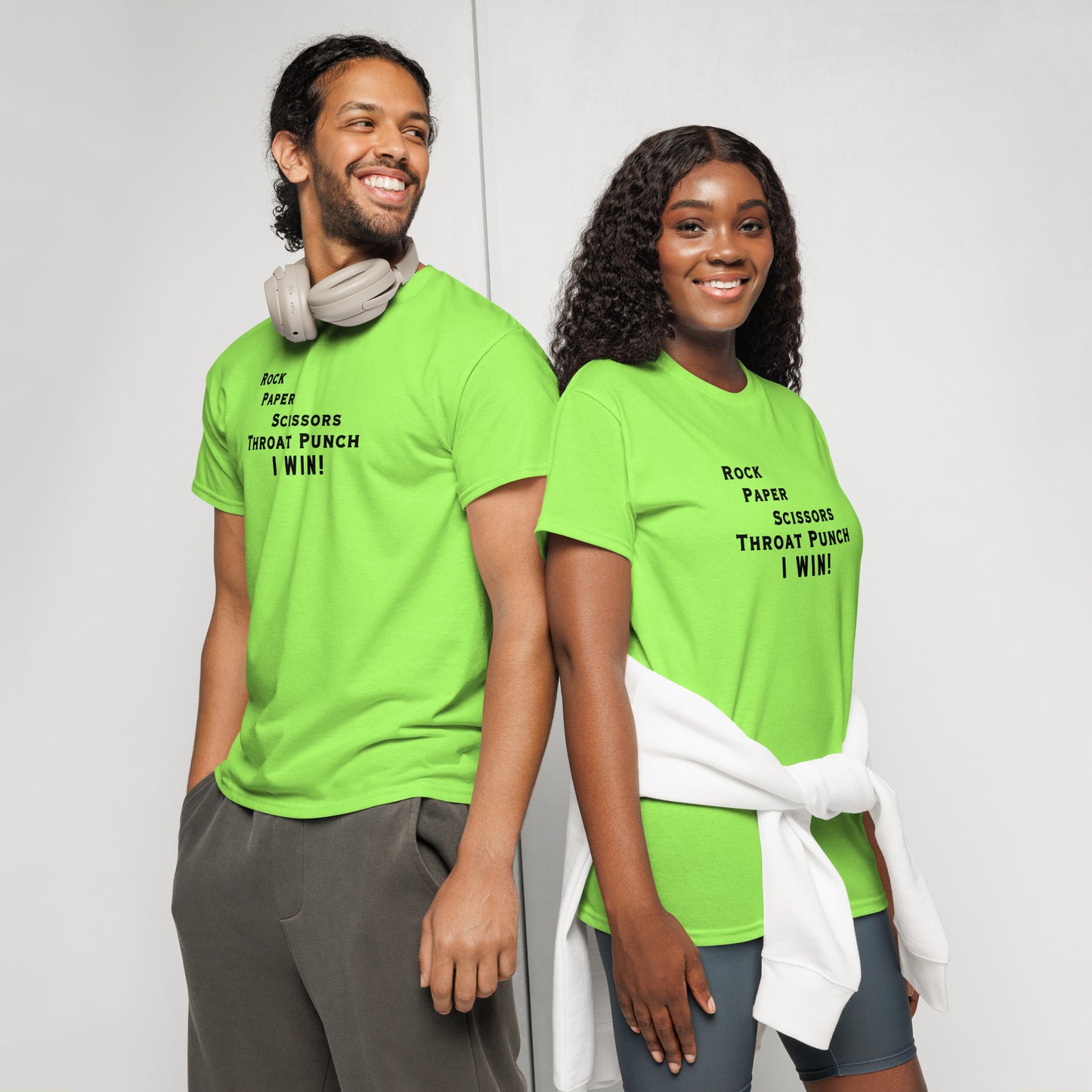 Who Wants to Play Rock Paper Scissors Throat Punch? DryBlend® Tee by EraofInk