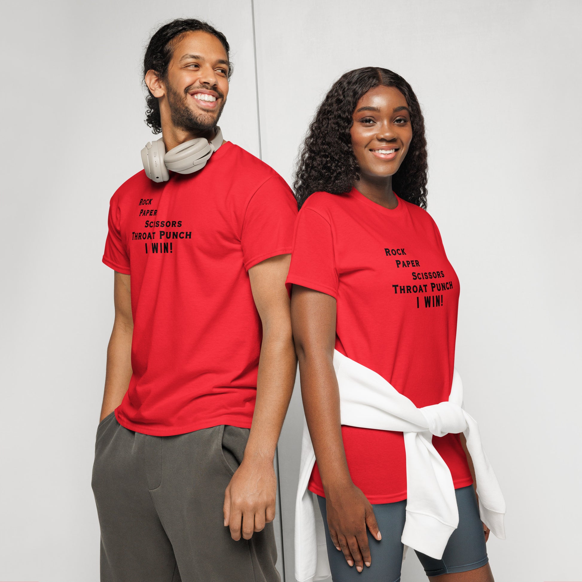 Who Wants to Play Rock Paper Scissors Throat Punch? DryBlend® Tee by EraofInk