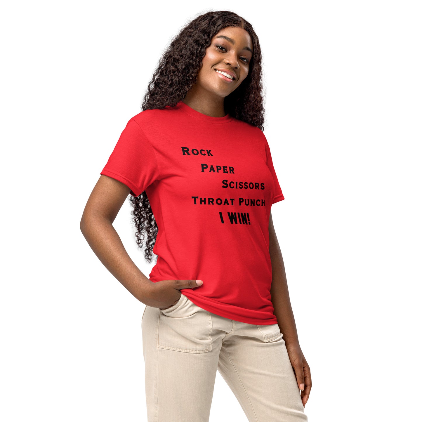 Rock Paper Scissors Throat Punch - I Win DryBlend® Tee by EraofInk