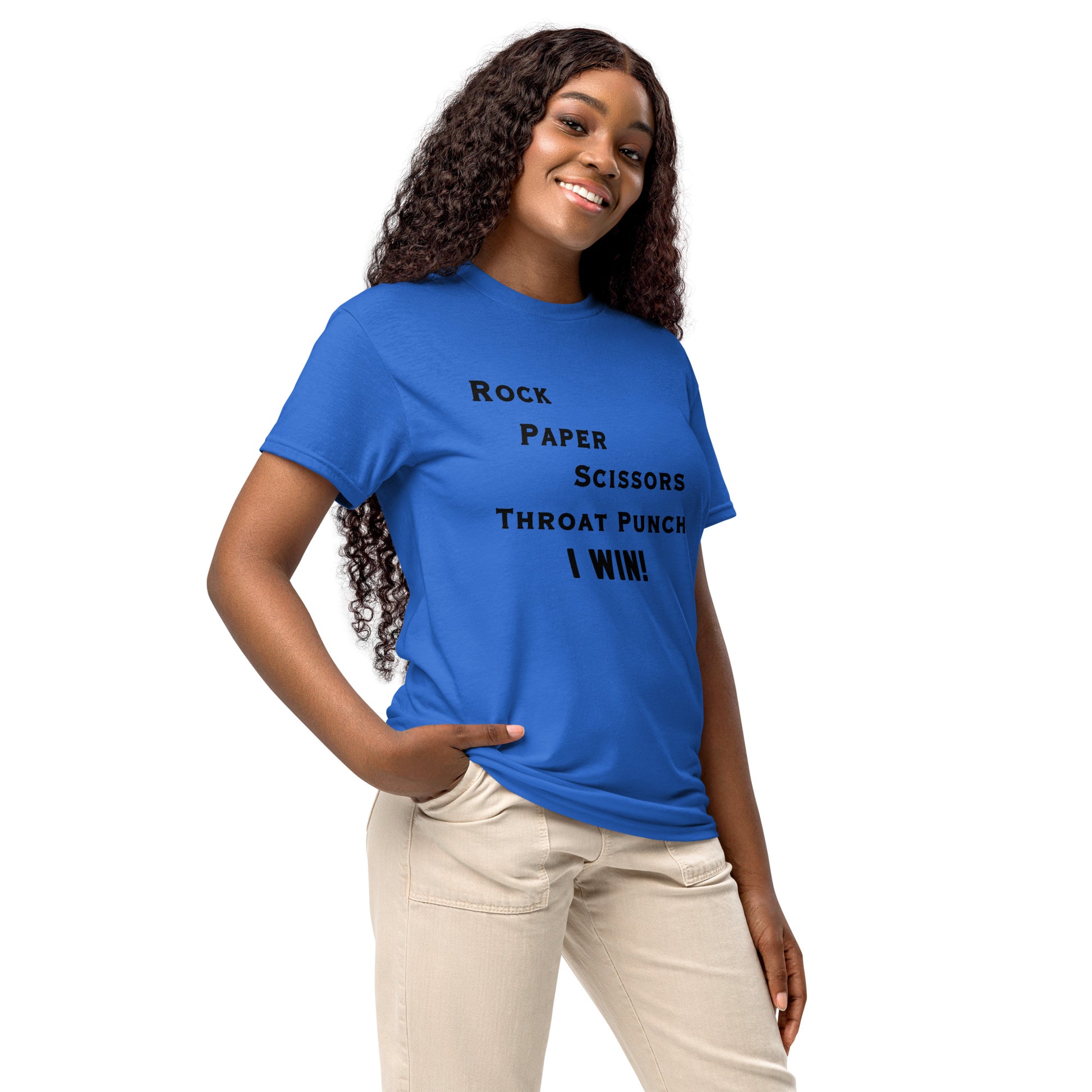 Rock Paper Scissors Throat Punch - I Win DryBlend® Tee by EraofInk