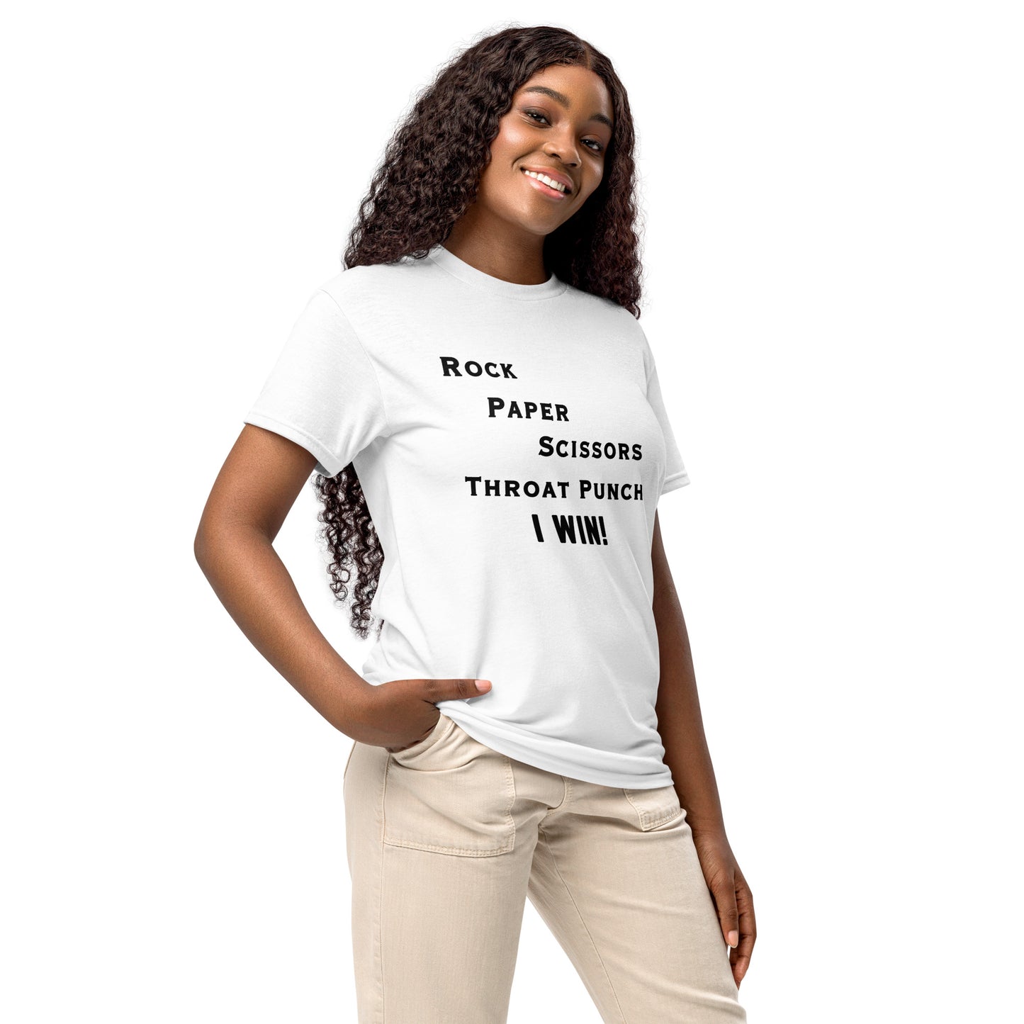 Rock Paper Scissors Throat Punch - I Win DryBlend® Tee by EraofInk