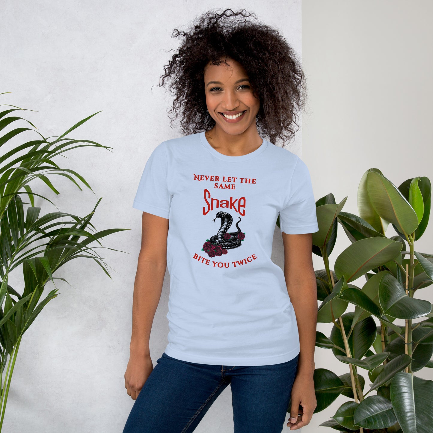 Never let the same snake bite your twice - Unisex t-shirt - by RecreatingKrista