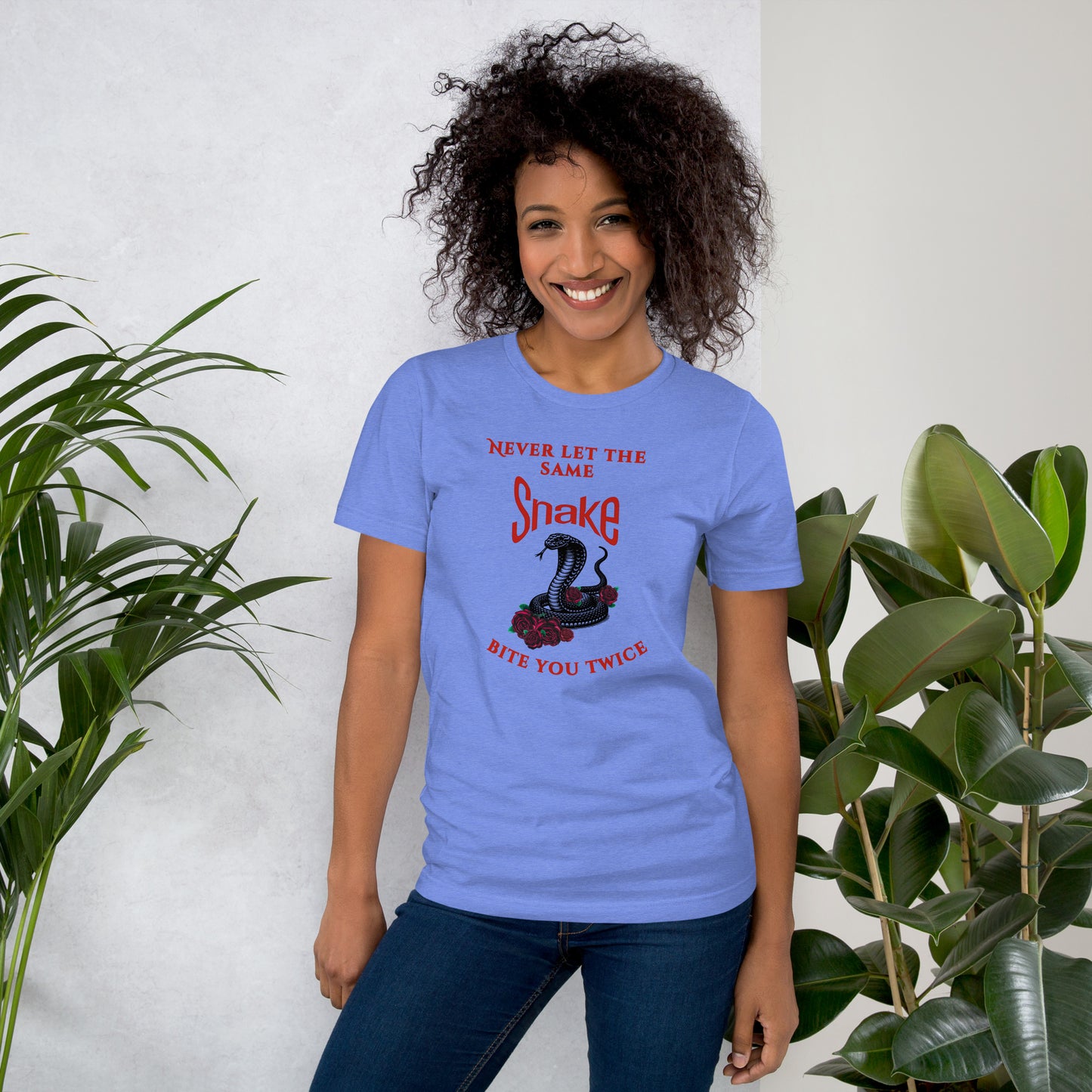 Never let the same snake bite your twice - Unisex t-shirt - by RecreatingKrista