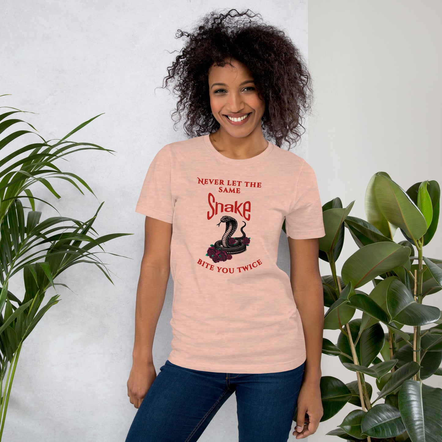 Never let the same snake bite your twice - Unisex t-shirt - by RecreatingKrista