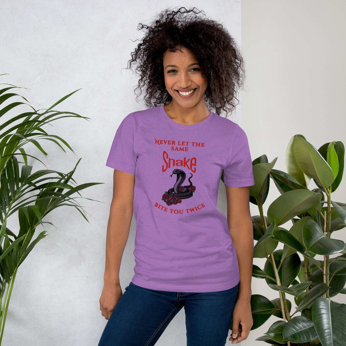 Never let the same snake bite your twice - Unisex t-shirt - by RecreatingKrista