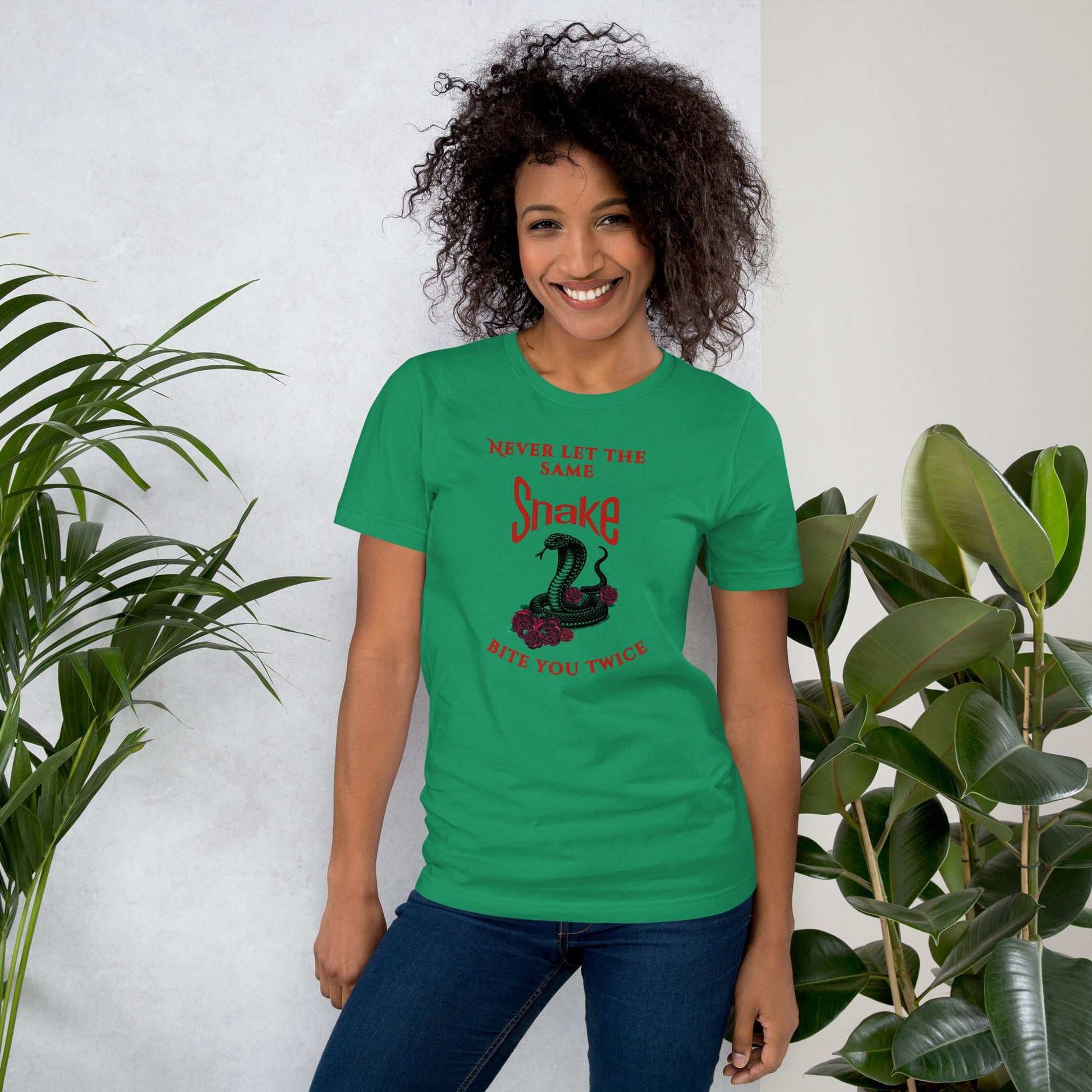 Never let the same snake bite your twice - Unisex t-shirt - by RecreatingKrista