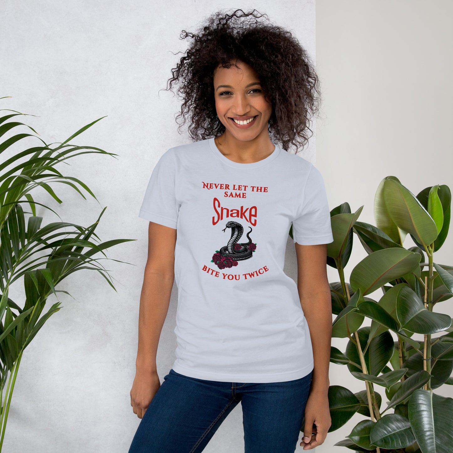 Never let the same snake bite your twice - Unisex t-shirt - by RecreatingKrista