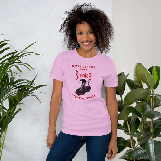 Never let the same snake bite your twice - Unisex t-shirt - by RecreatingKrista