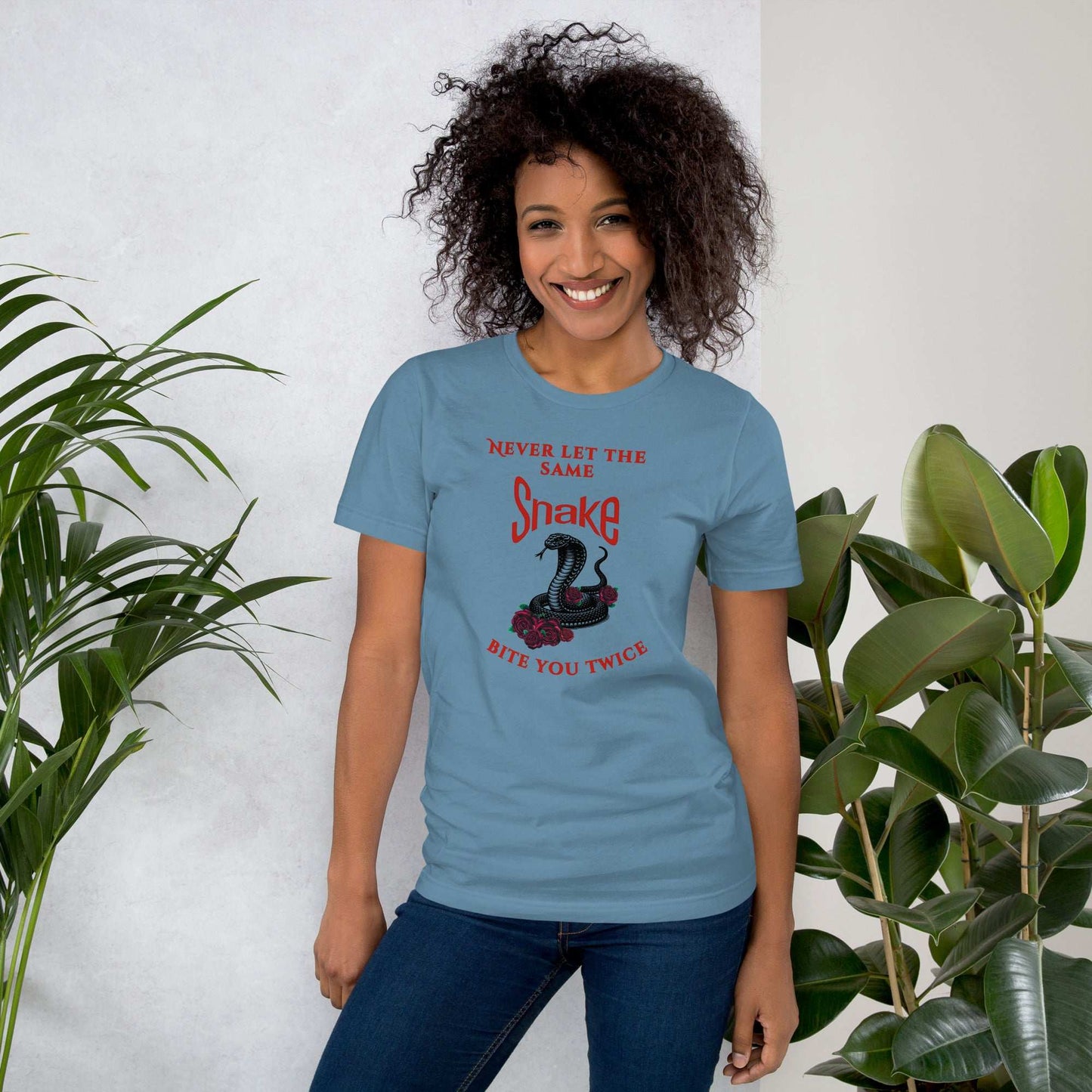 Never let the same snake bite your twice - Unisex t-shirt - by RecreatingKrista