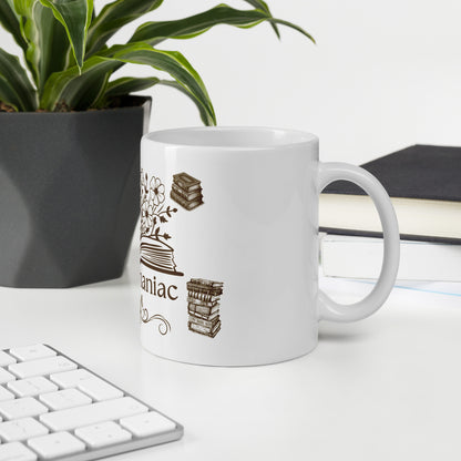 Bibliomaniac Mug for Book Lovers by EraofInk