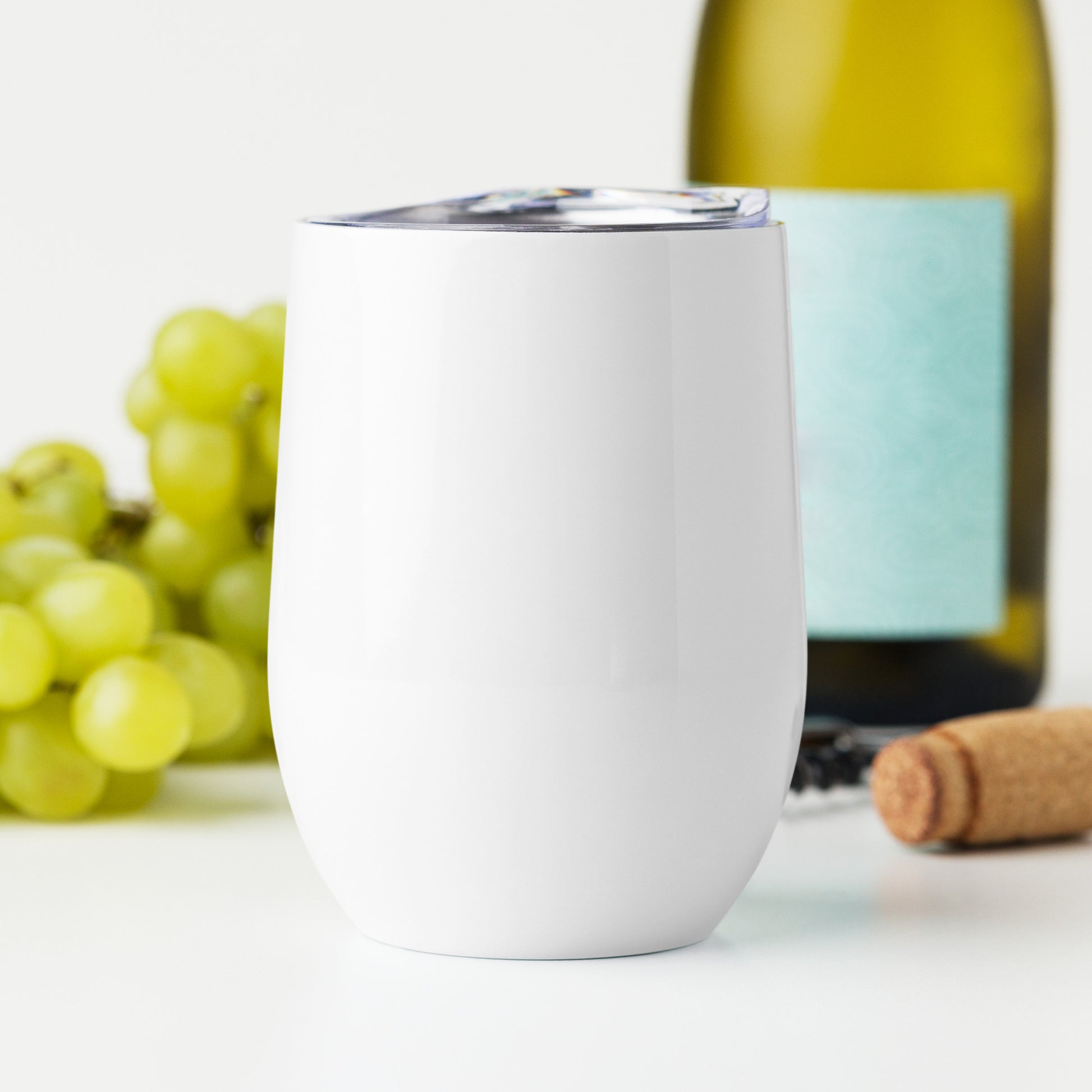 All is Fine with a Glass of Wine-Wine tumbler by EraofInk