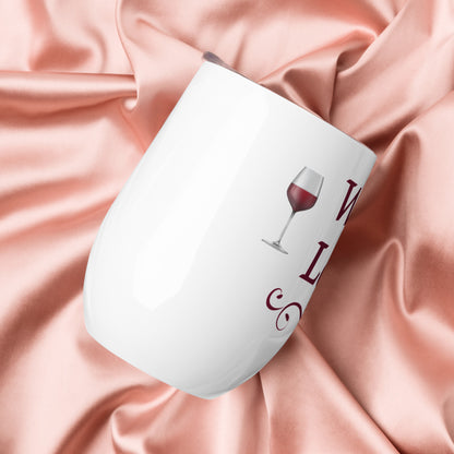 Wine tumbler for a Wine Lover or Wine Connoisseur by EraofInk