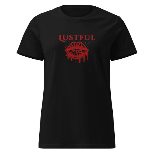 Lustful Hot Dripping Wet Lips Women’s SoftStyle Tee by EraofInk