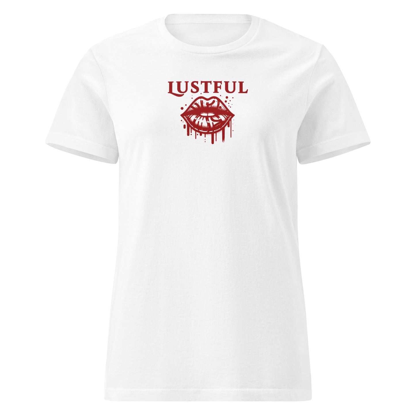 Lustful Hot Dripping Wet Lips Women’s SoftStyle Tee by EraofInk