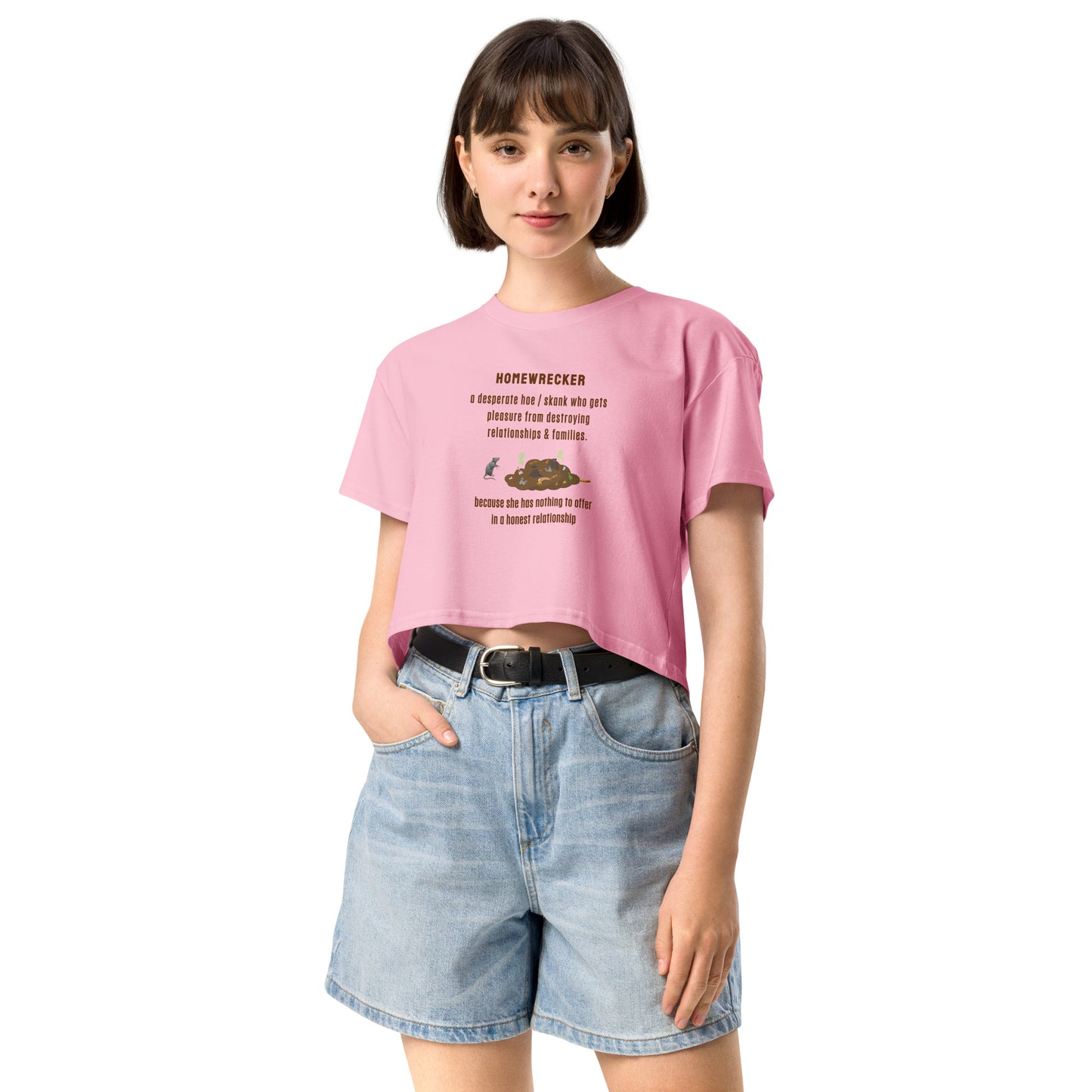 Side Chick / Home Wrecker Parody Women’s Crop Top by EraofInk