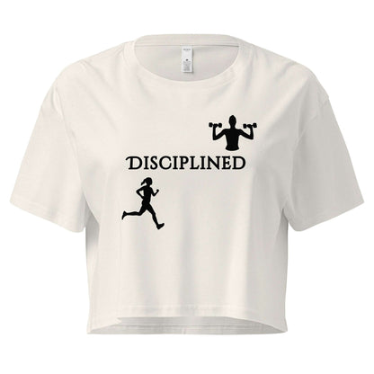 Disciplined Women’s Fitness Crop Top by EraofInk