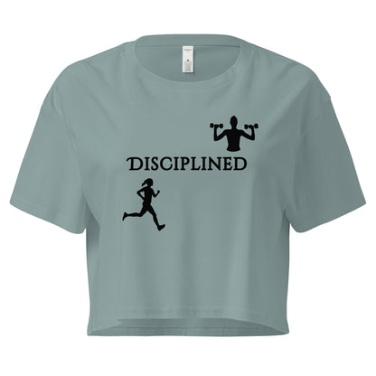 Disciplined Women’s Fitness Crop Top by EraofInk