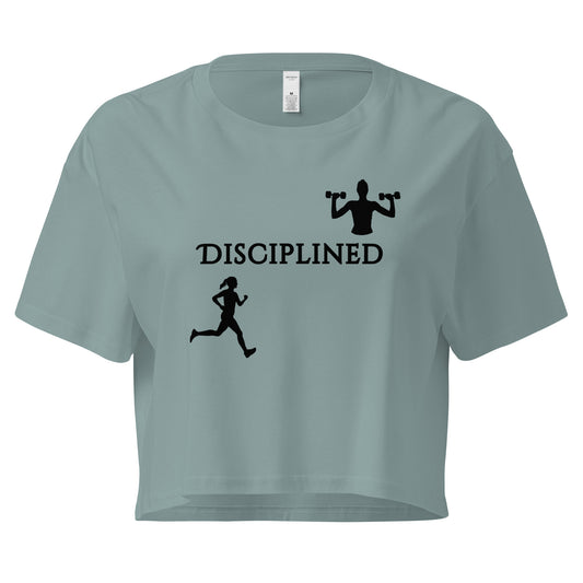 Disciplined Women’s Fitness Crop Top by EraofInk