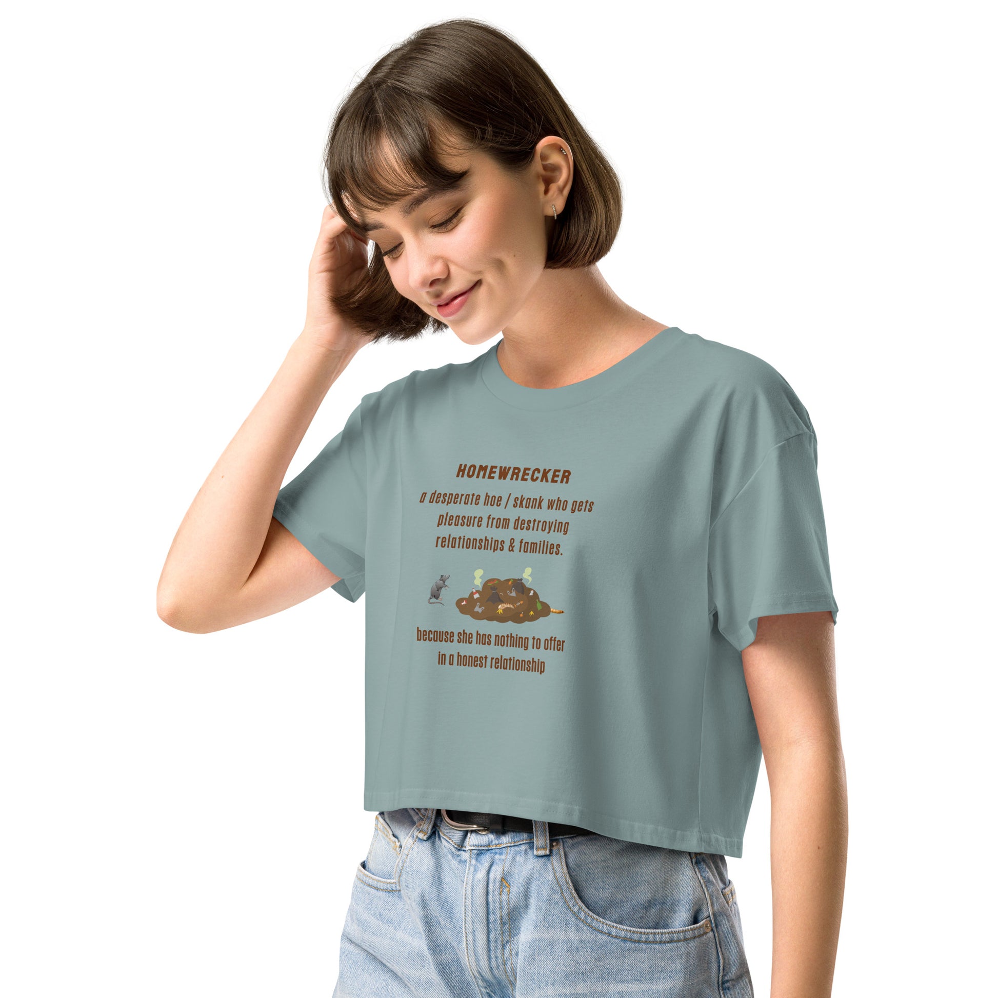 Side Chick / Home Wrecker Parody Women’s Crop Top by EraofInk