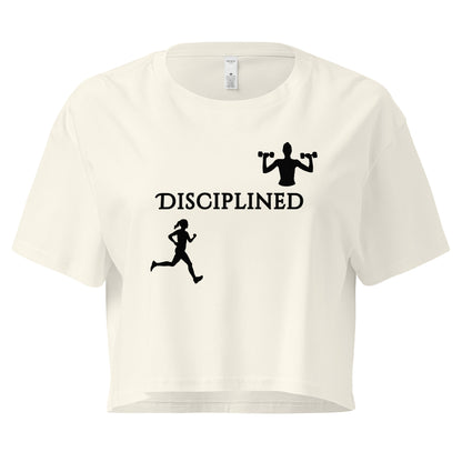 Disciplined Women’s Fitness Crop Top by EraofInk