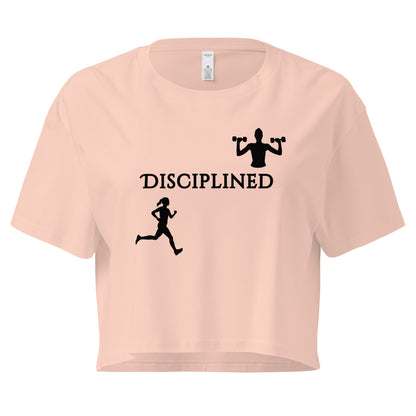 Disciplined Women’s Fitness Crop Top by EraofInk