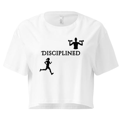 Disciplined Women’s Fitness Crop Top by EraofInk