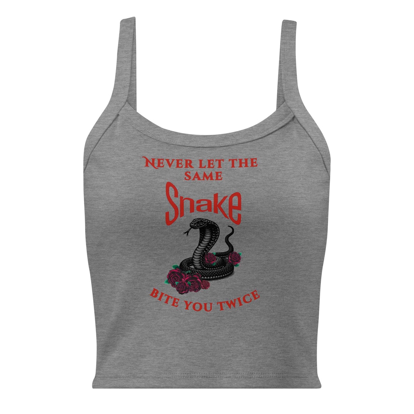 Never let the same snake bite you twice - Women’s micro-rib tank top - by RecreatingKrista