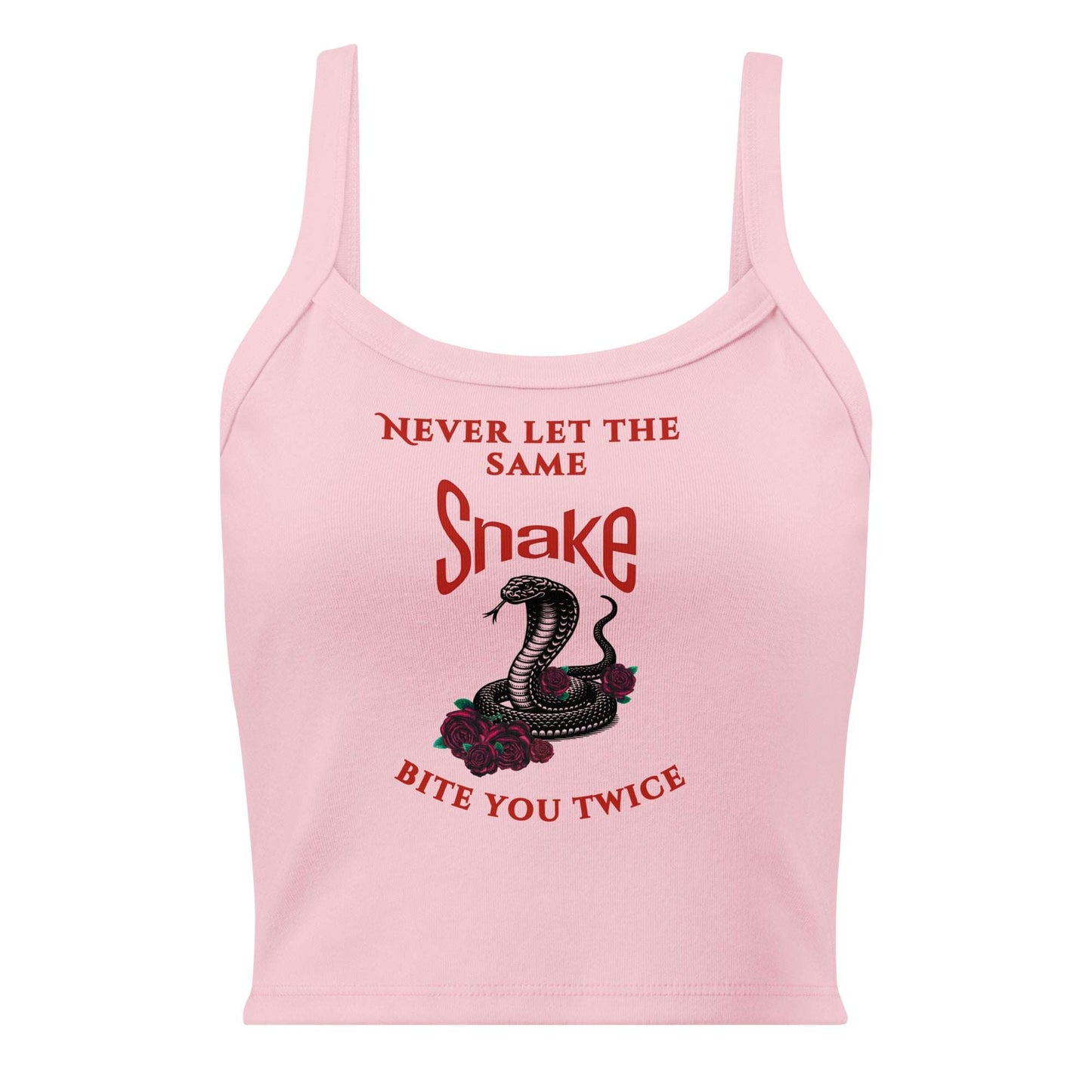 Never let the same snake bite you twice - Women’s micro-rib tank top - by RecreatingKrista
