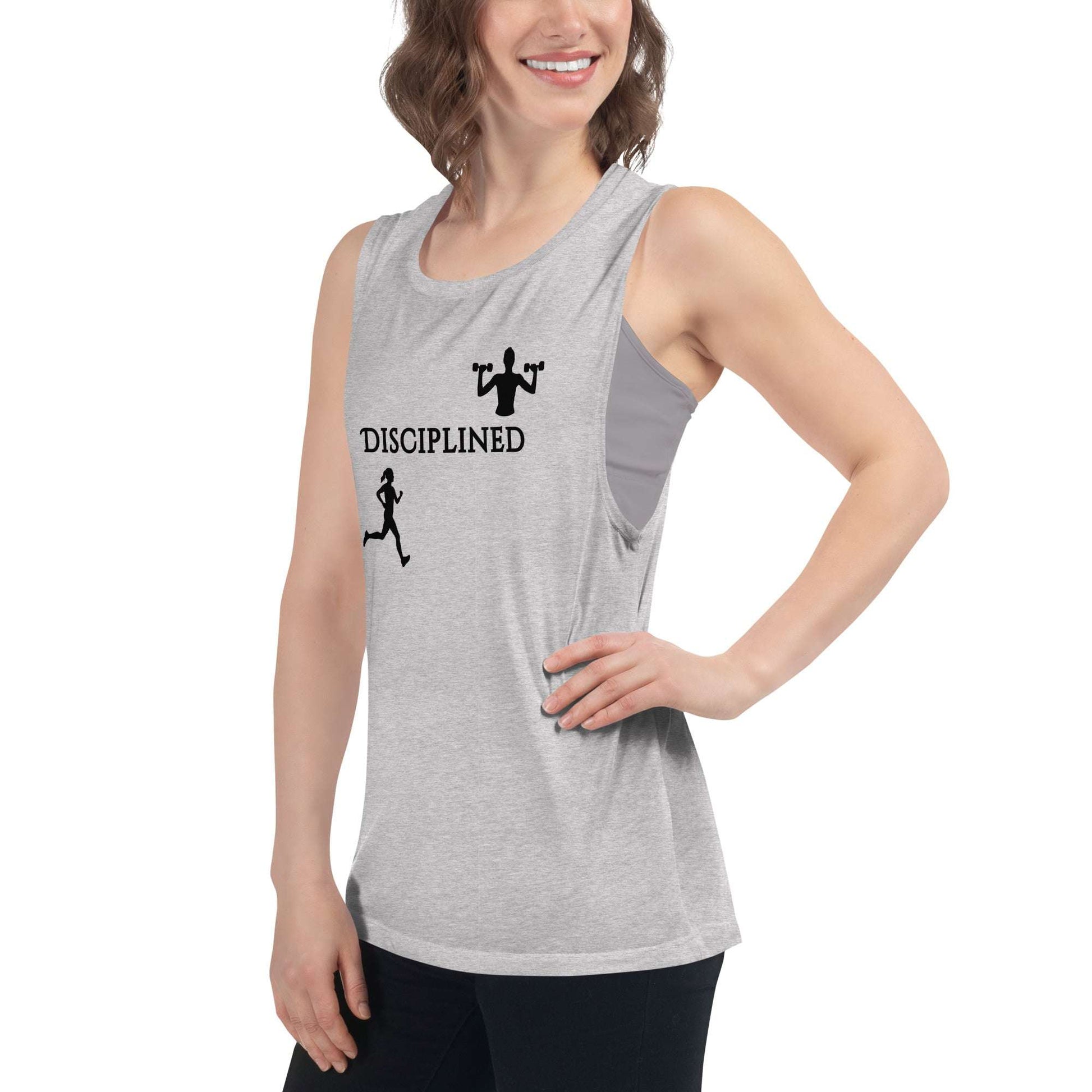 Disciplined Ladies’ Muscle Tank by EraofInk