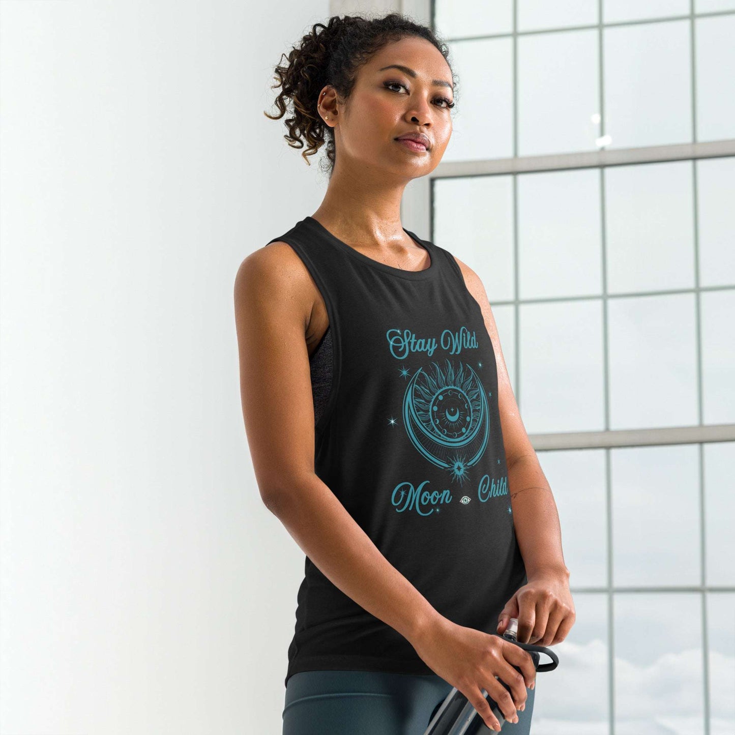 Stay Wild Moon Child - Ladies’ Muscle Tank - by RecreatingKrista