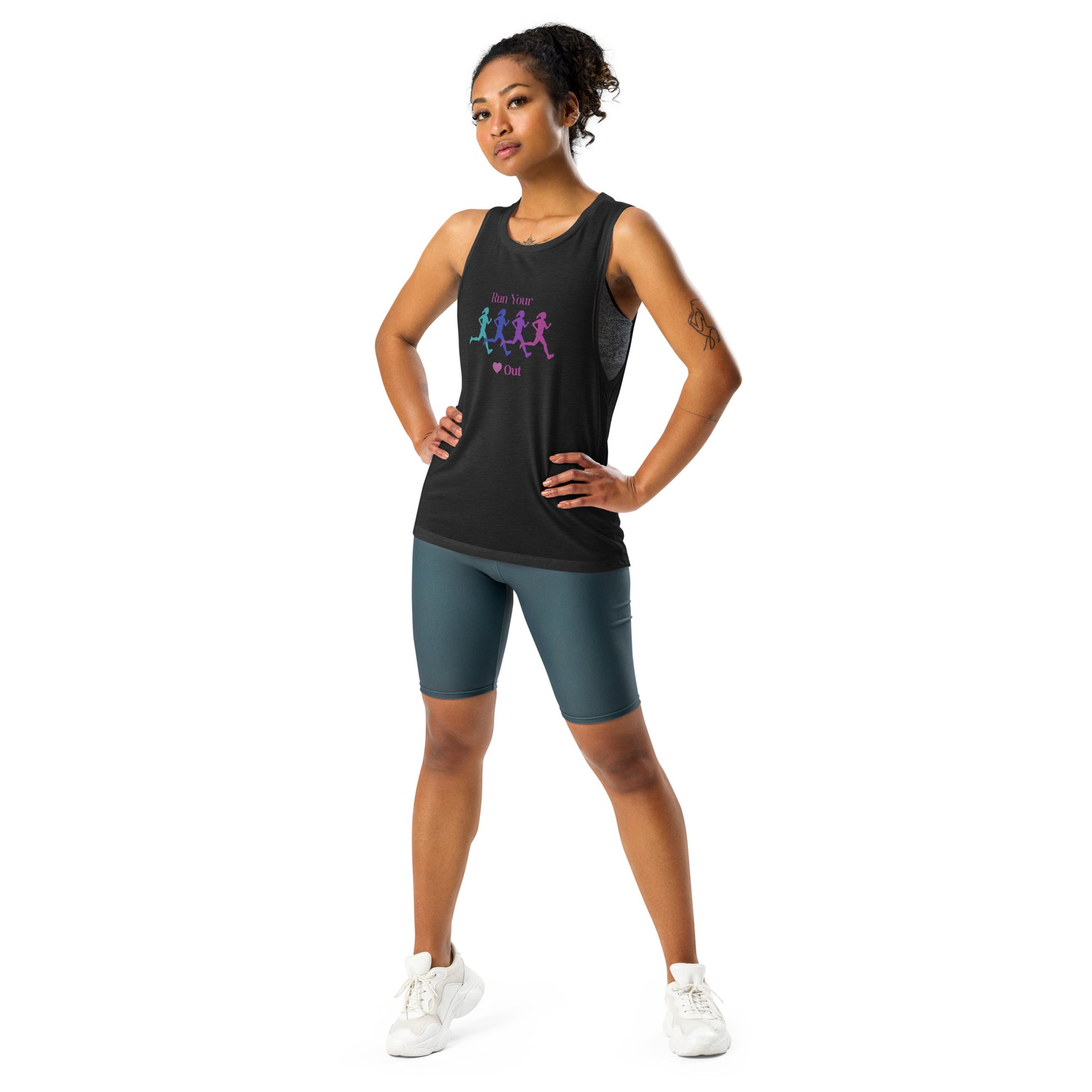 Run Your Heart Out Ladies’ Muscle Tank by EraofInk