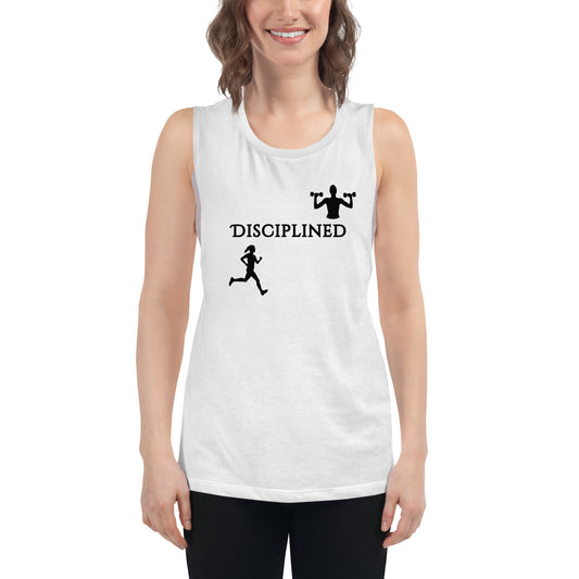 Disciplined Ladies’ Muscle Tank by EraofInk